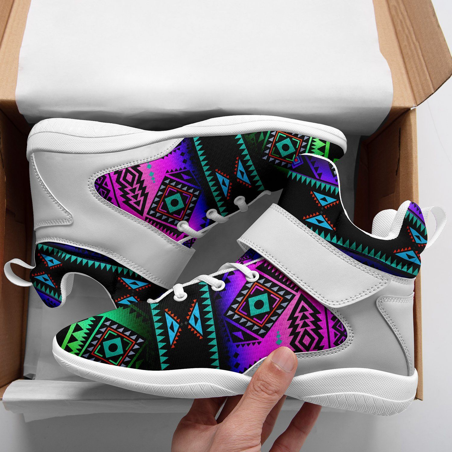 California Coast Sunrise Ipottaa Basketball / Sport High Top Shoes - White Sole 49 Dzine