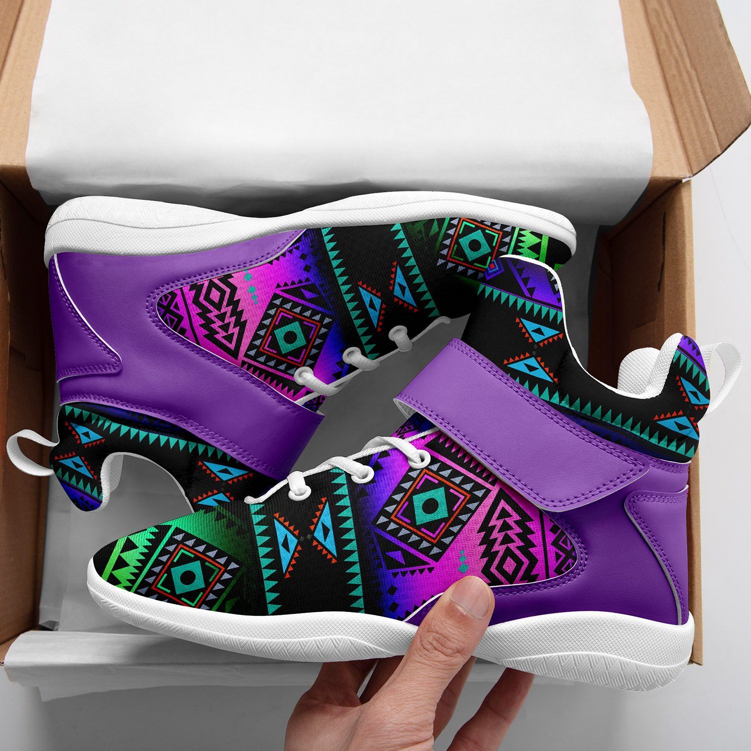 California Coast Sunrise Ipottaa Basketball / Sport High Top Shoes - White Sole 49 Dzine