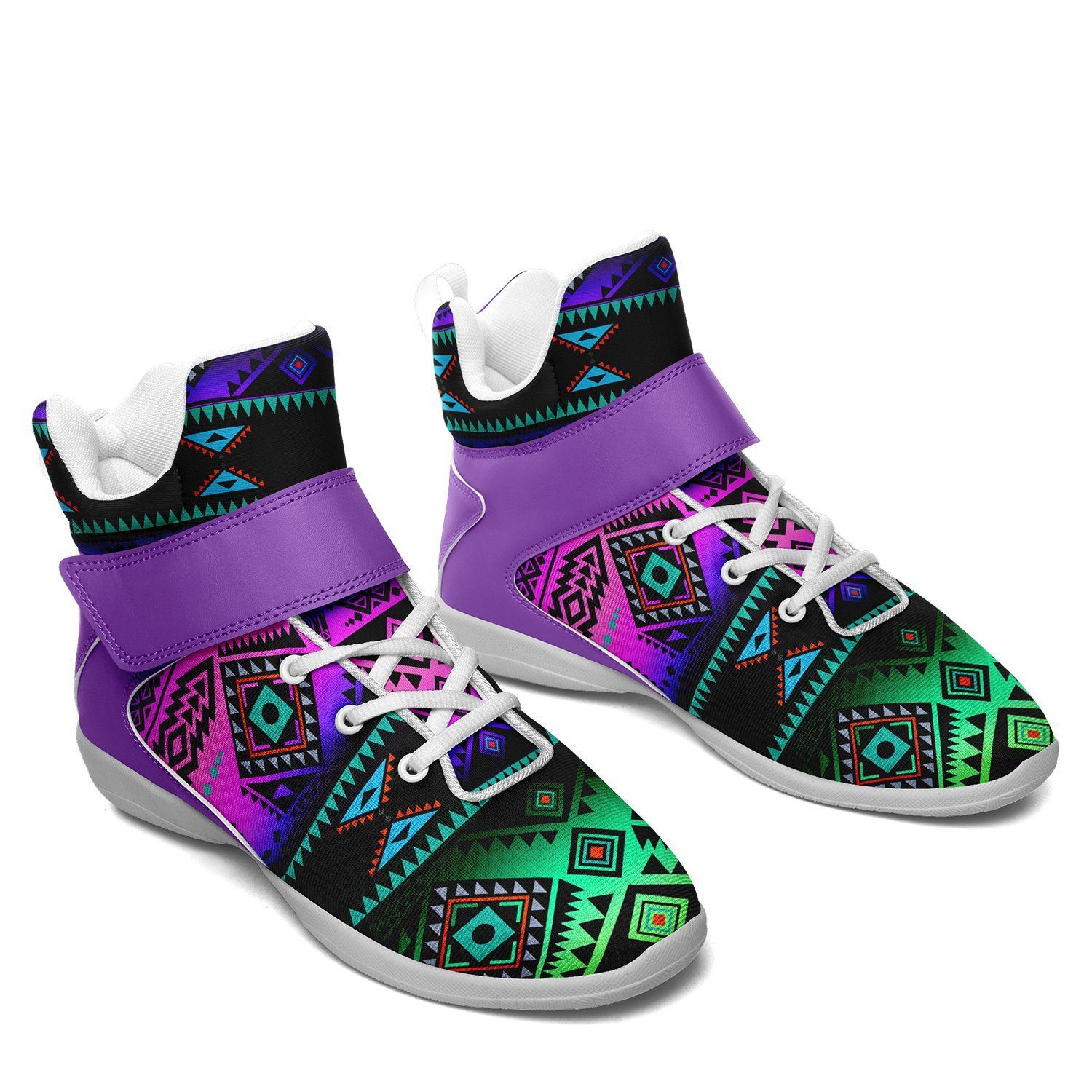 California Coast Sunrise Ipottaa Basketball / Sport High Top Shoes - White Sole 49 Dzine