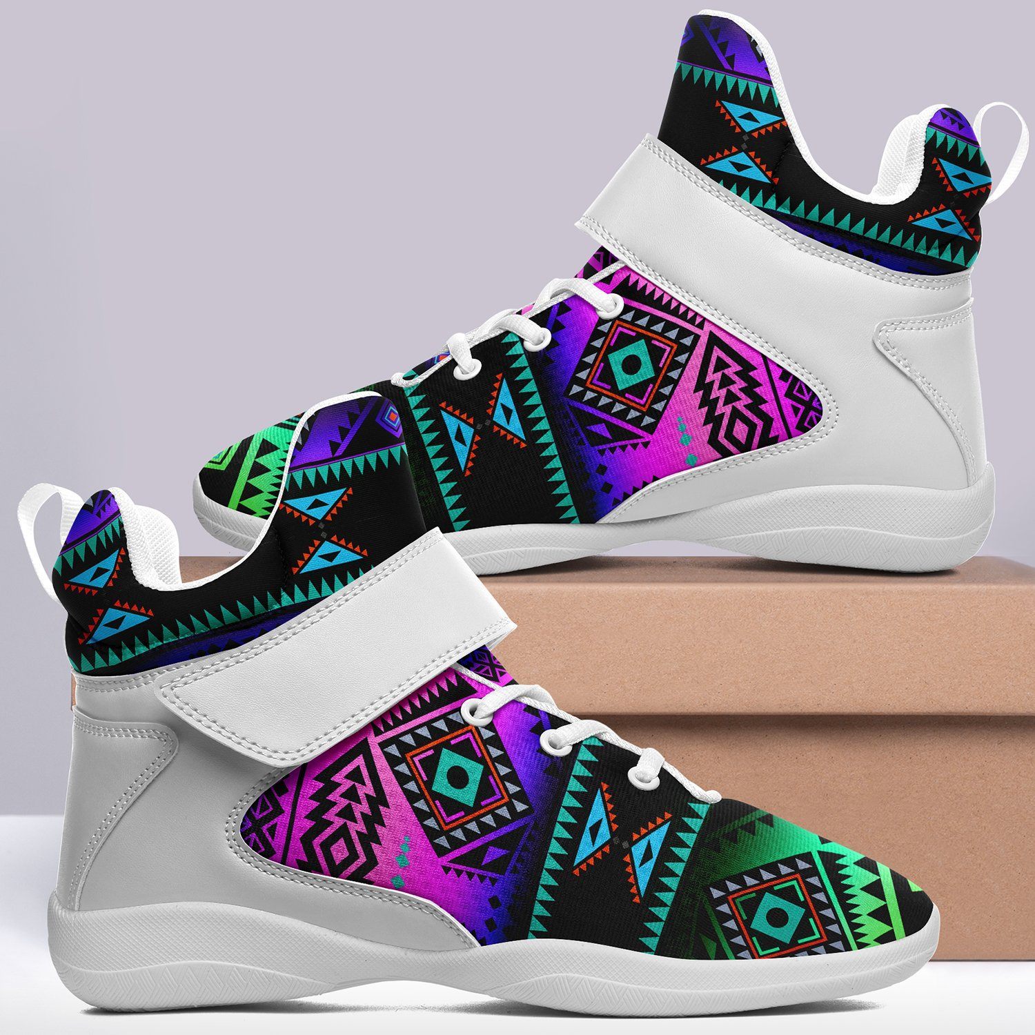 California Coast Sunrise Ipottaa Basketball / Sport High Top Shoes - White Sole 49 Dzine