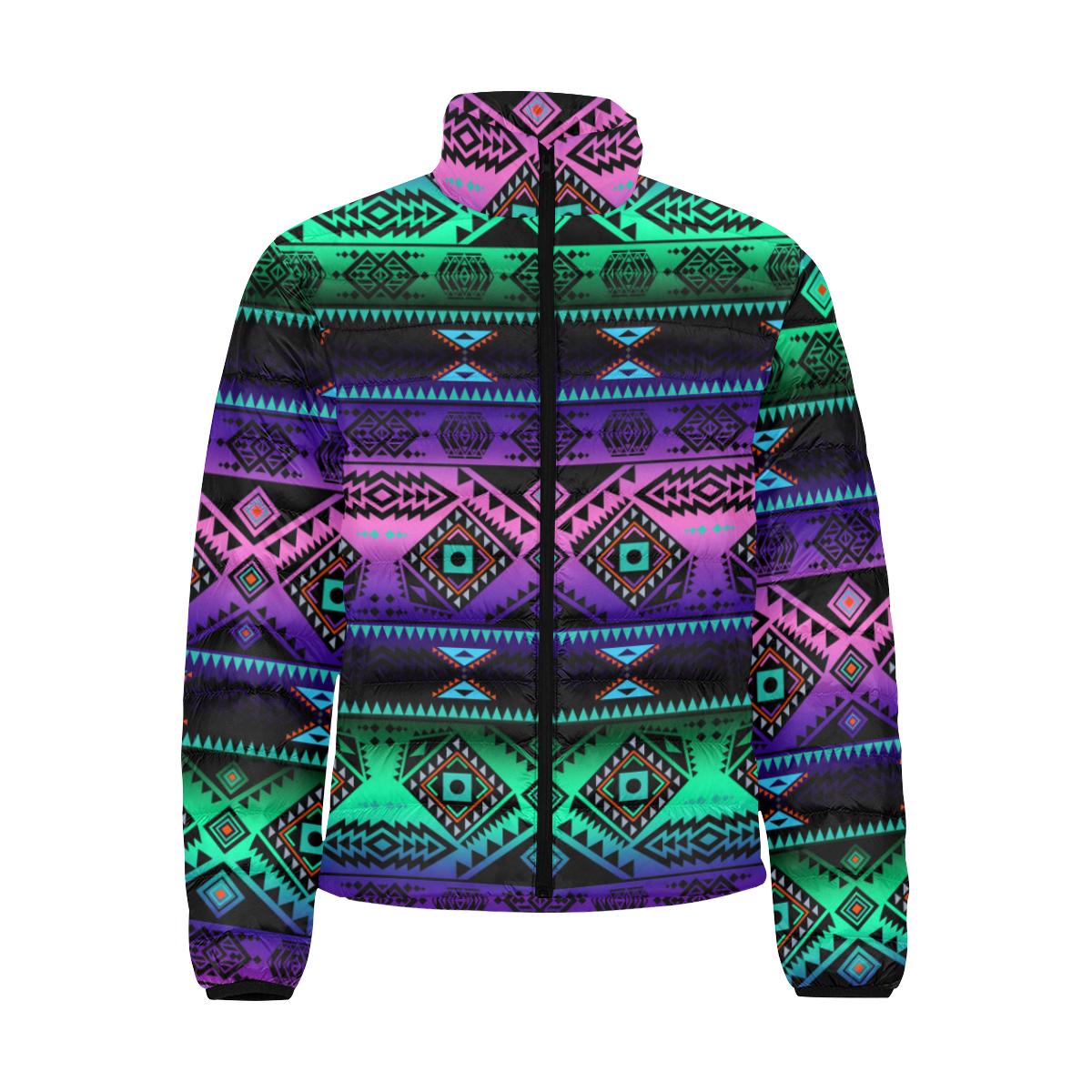 California Coast Sunrise Men's Stand Collar Padded Jacket (Model H41) Men's Stand Collar Padded Jacket (H41) e-joyer