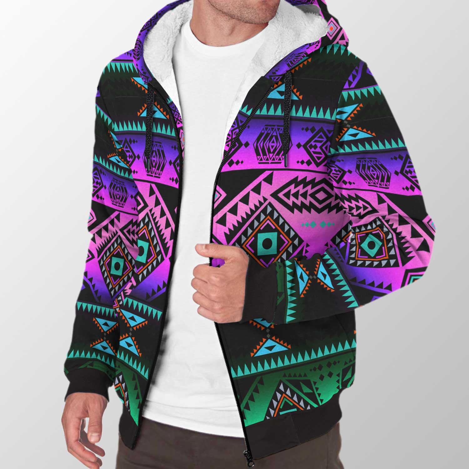 California Coast Sunrise Sherpa Hoodie 49 Dzine