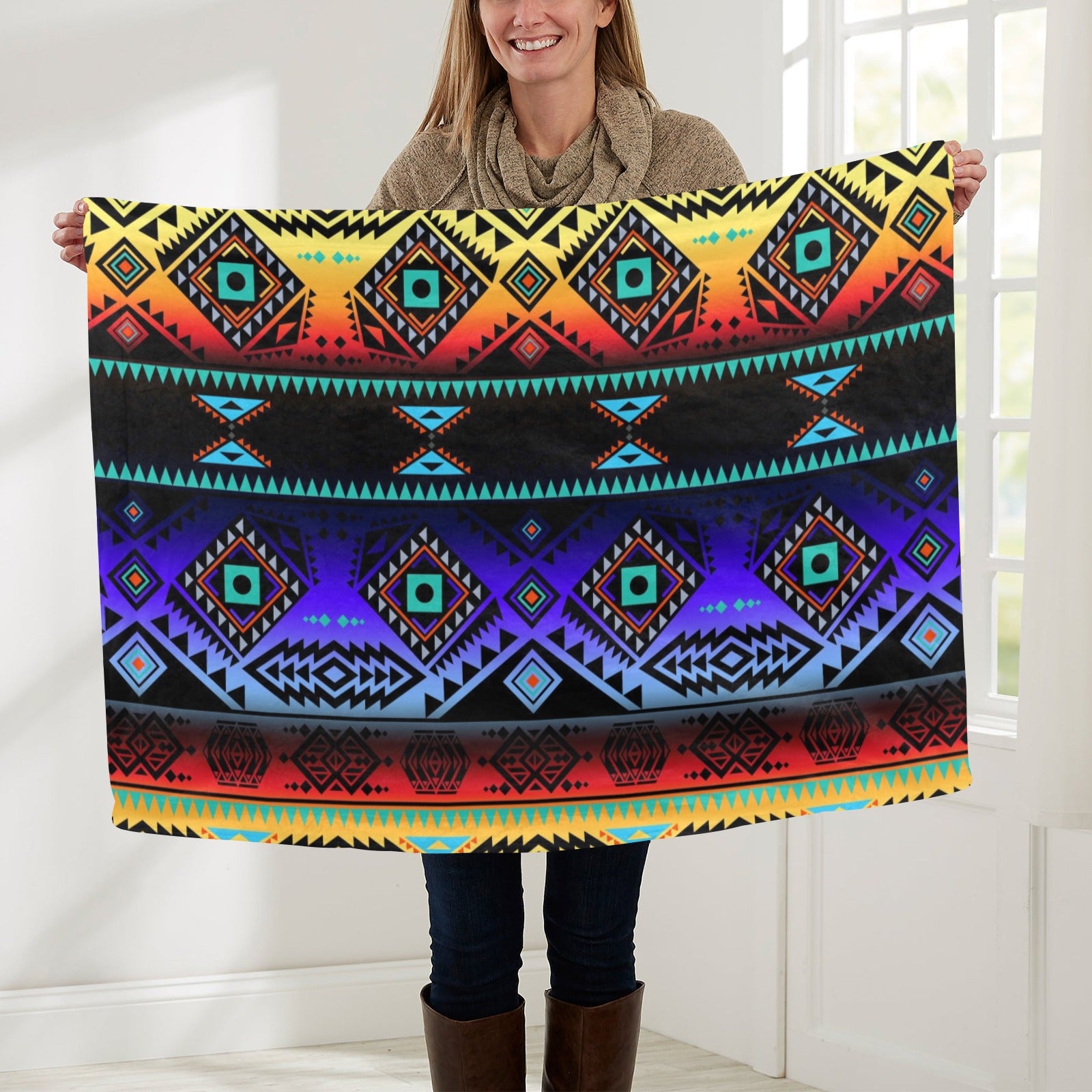 California Coast Sunset Baby Blanket 30"x40" Baby Blanket 30"x40" e-joyer