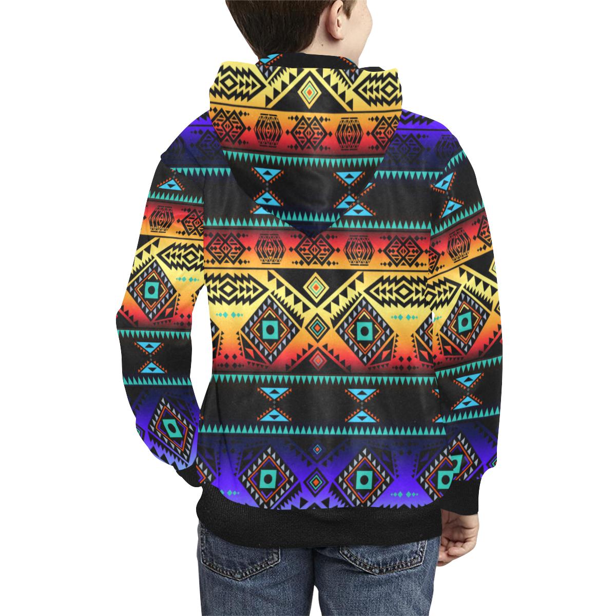 California Coast Sunset Kids' All Over Print Hoodie (Model H38) Kids' AOP Hoodie (H38) e-joyer