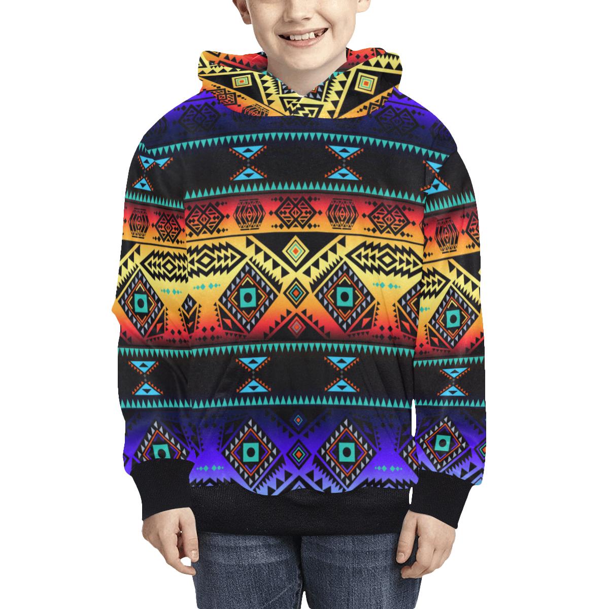 California Coast Sunset Kids' All Over Print Hoodie (Model H38) Kids' AOP Hoodie (H38) e-joyer