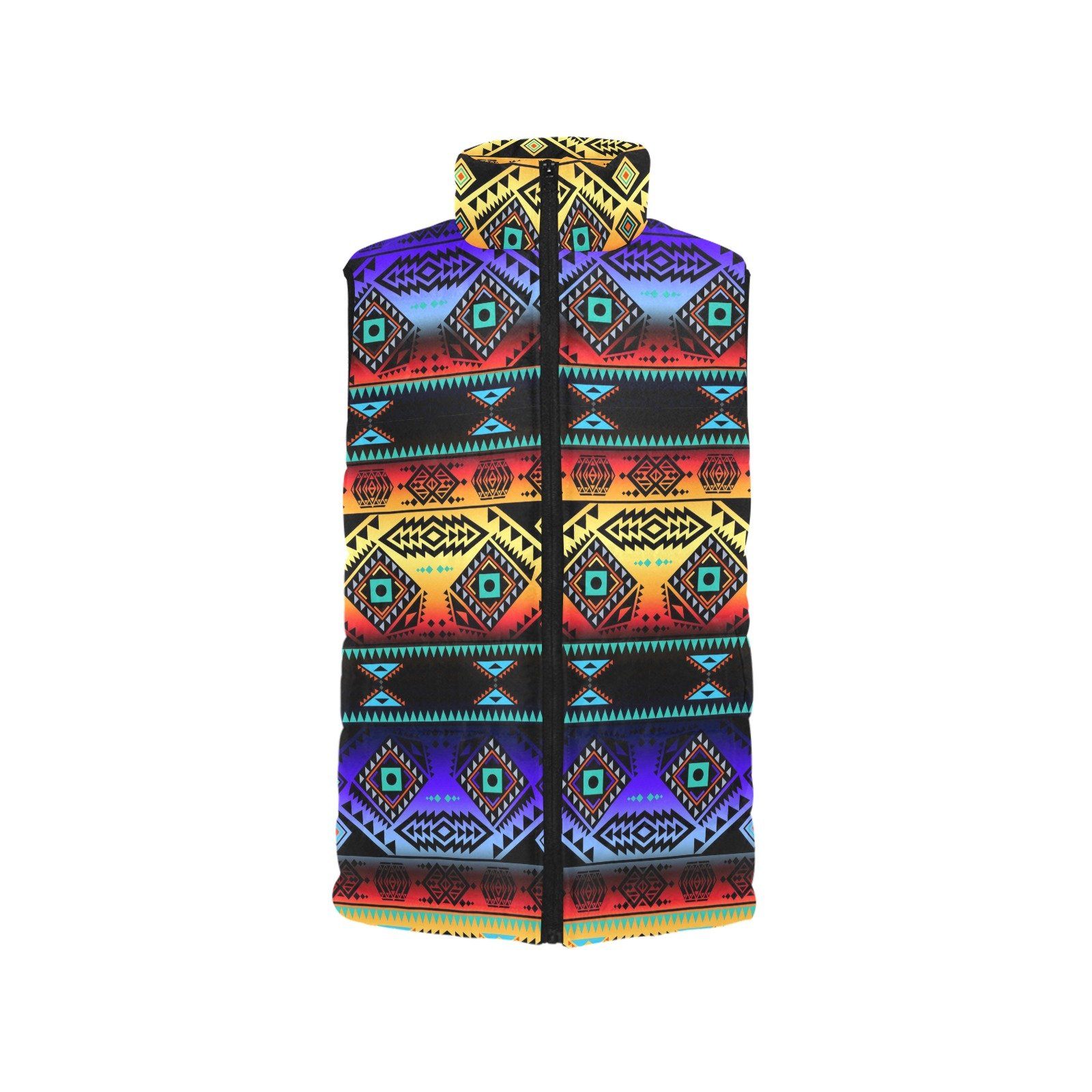 California Coast Sunset Men's Padded Vest Jacket (Model H44) Men's Padded Vest Jacket (H44) e-joyer