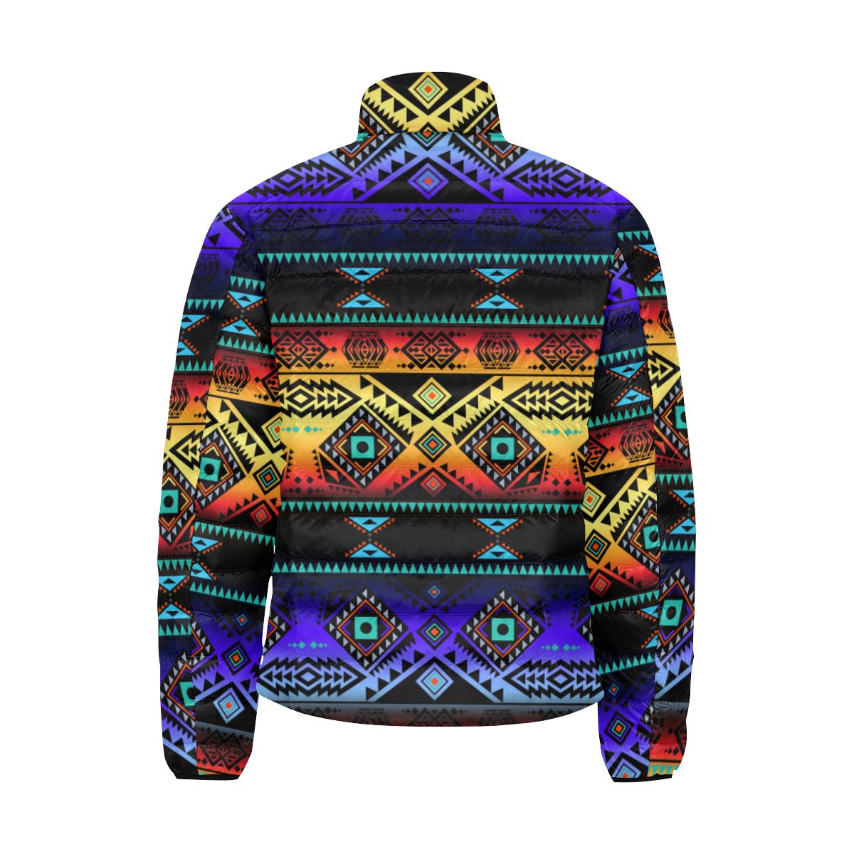 California Coast Sunset Men's Stand Collar Padded Jacket (Model H41) Men's Stand Collar Padded Jacket (H41) e-joyer