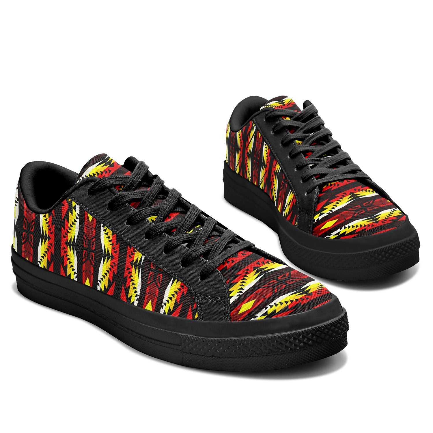 Canyon War Party Aapisi Low Top Canvas Shoes Black Sole 49 Dzine