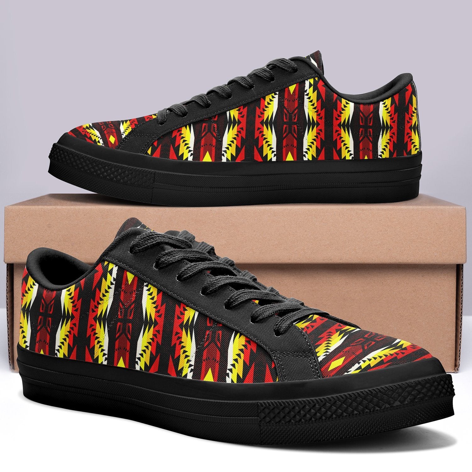 Canyon War Party Aapisi Low Top Canvas Shoes Black Sole 49 Dzine