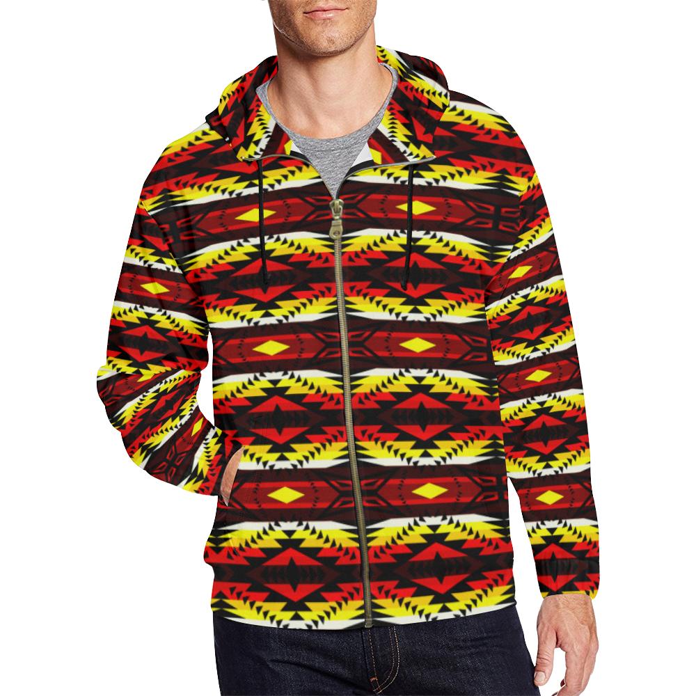 Canyon War Party All Over Print Full Zip Hoodie for Men (Model H14) All Over Print Full Zip Hoodie for Men (H14) e-joyer