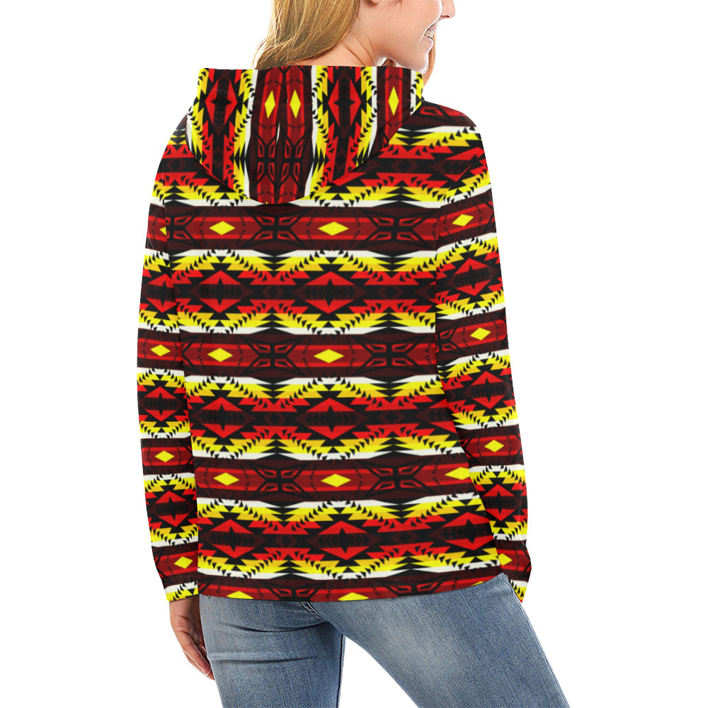 Canyon War Party All Over Print Hoodie for Women (USA Size) (Model H13) Hoodie e-joyer