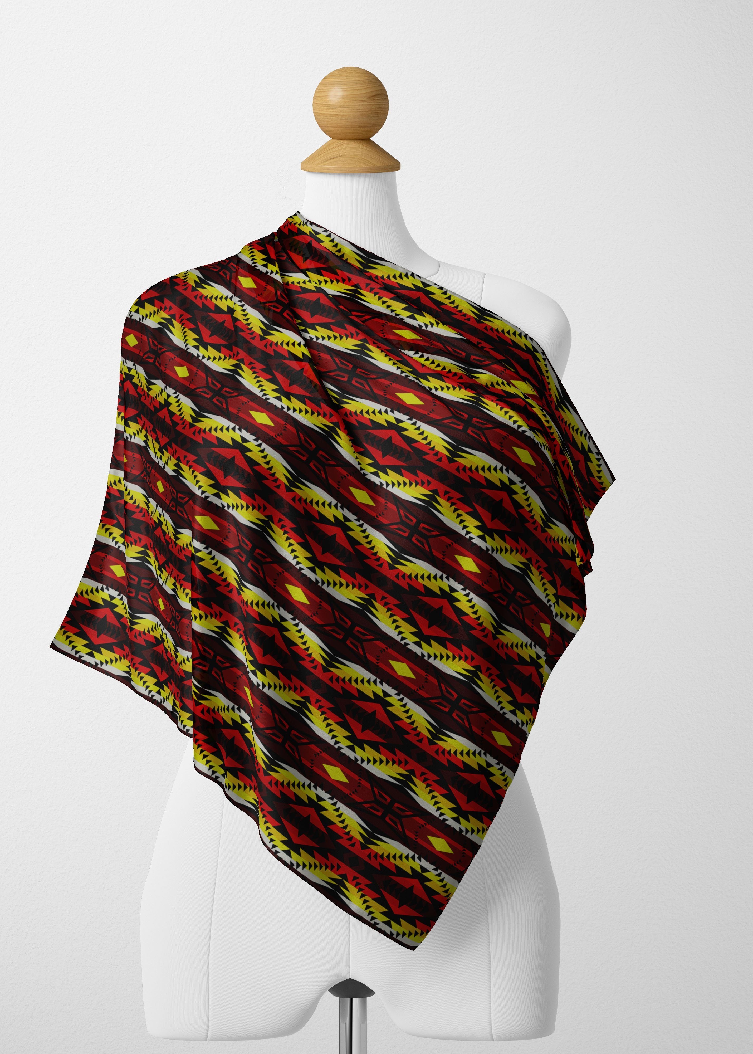 Canyon War Party Satin Shawl Scarf 49 Dzine