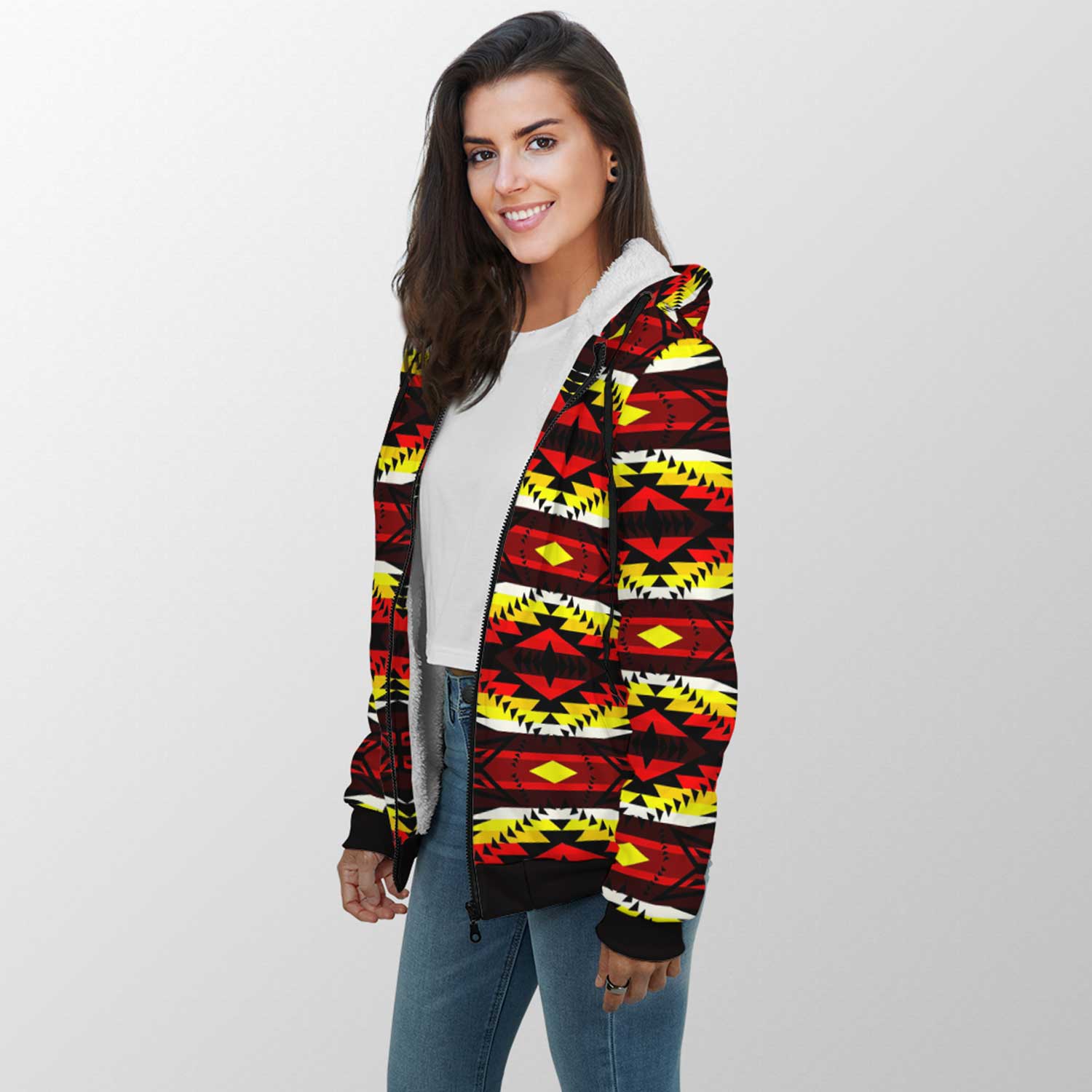 Canyon War Party Sherpa Hoodie 49 Dzine