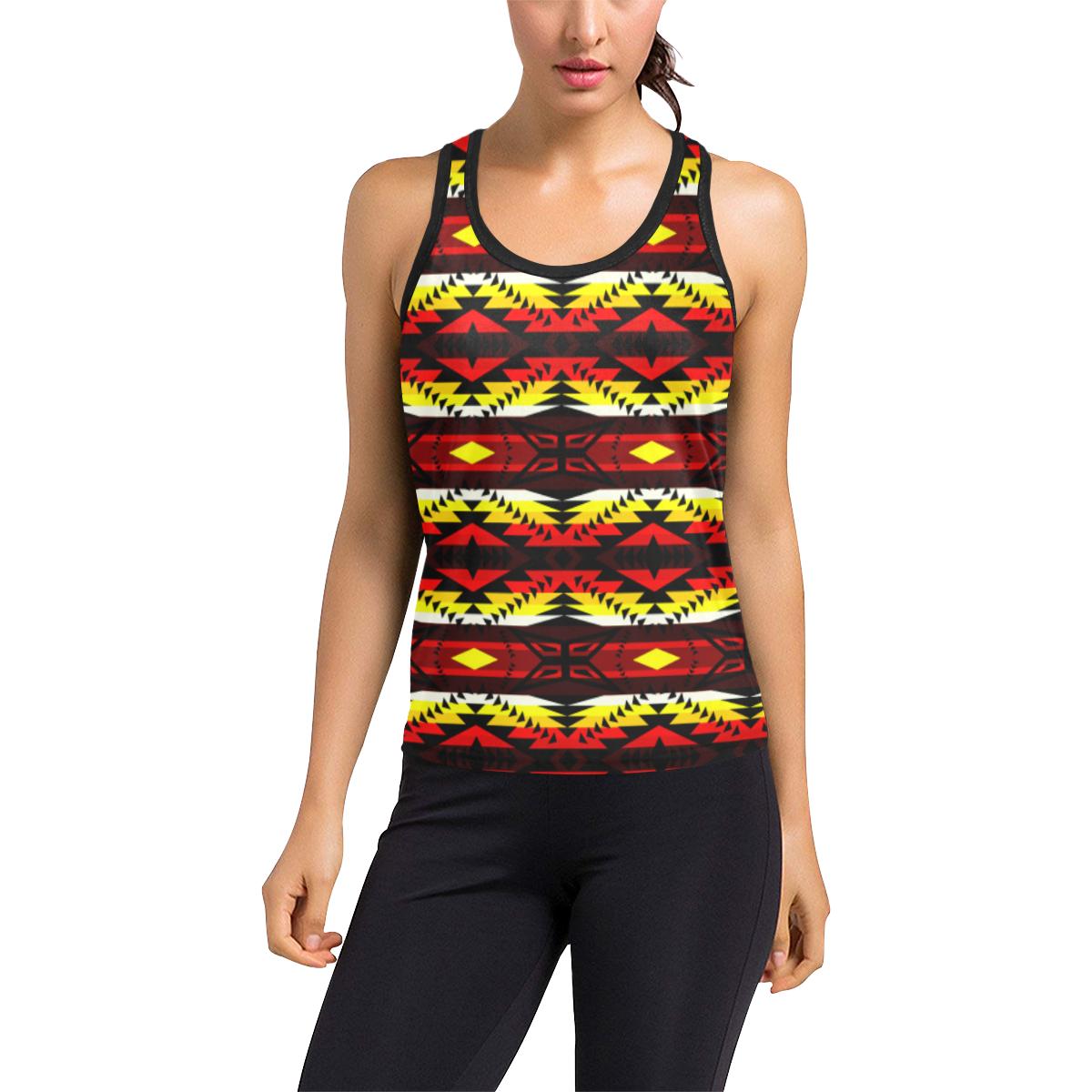 Canyon War Party Women's Racerback Tank Top (Model T60) Racerback Tank Top (T60) e-joyer