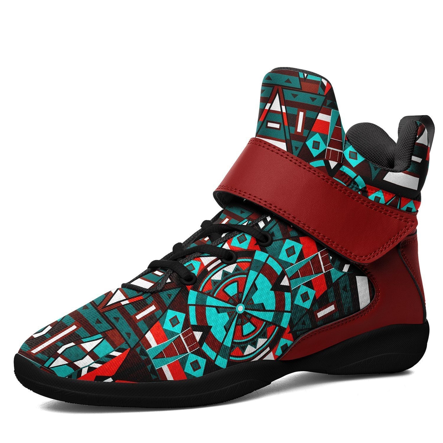 Captive Winter II Kid's Ipottaa Basketball / Sport High Top Shoes 49 Dzine US Child 12.5 / EUR 30 Black Sole with Dark Red Strap
