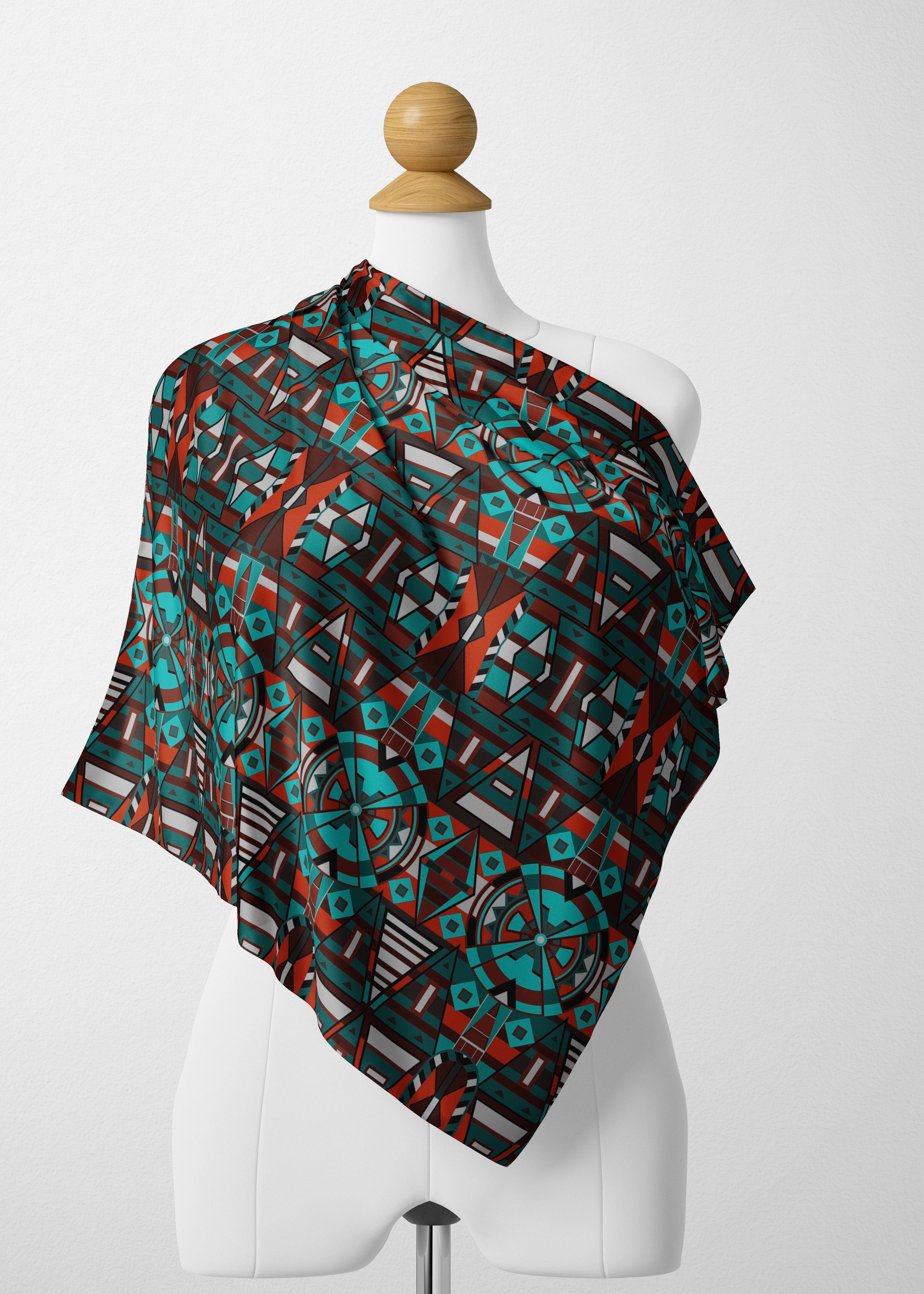 Captive Winter II Satin Shawl Scarf 49 Dzine