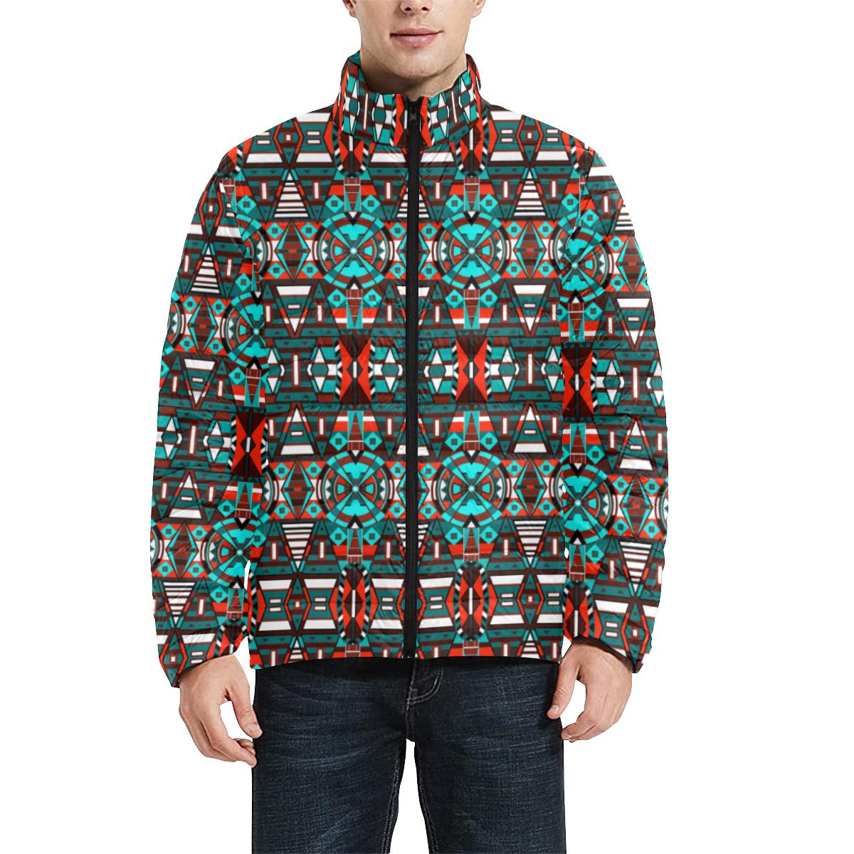 Captive Winter Men's Stand Collar Padded Jacket (Model H41) Men's Stand Collar Padded Jacket (H41) e-joyer