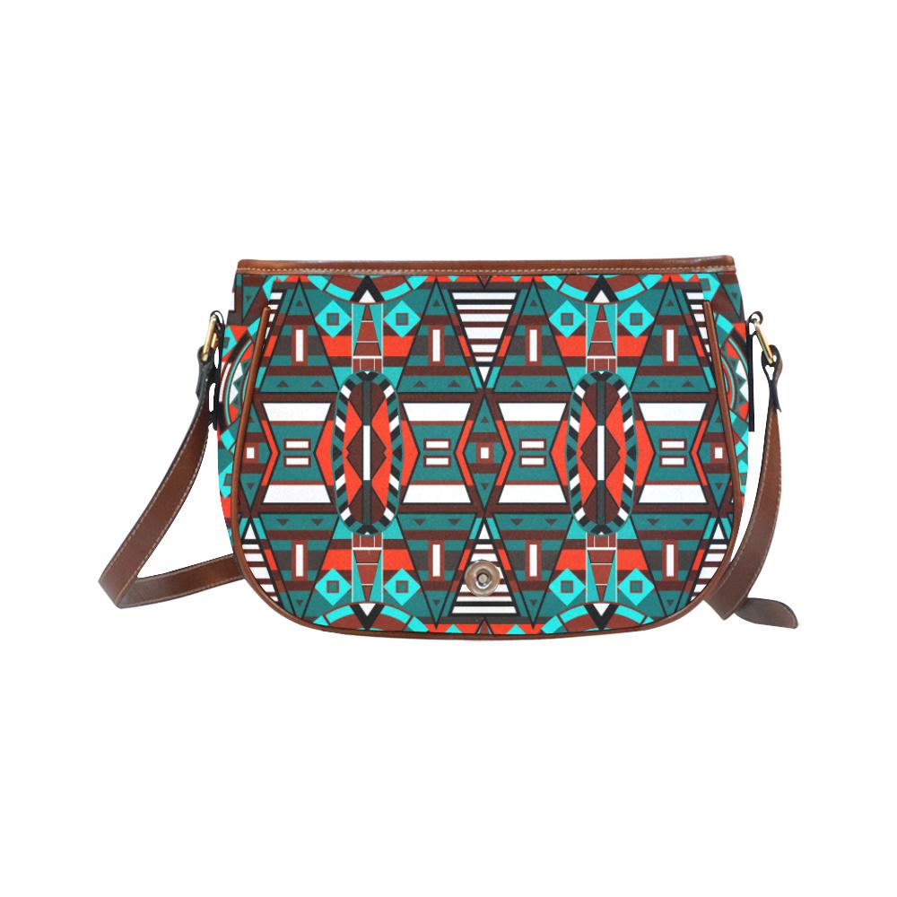 Captive Winter Saddle Bag/Small (Model 1649) Full Customization Saddle Bag/Small (Full Customization) e-joyer