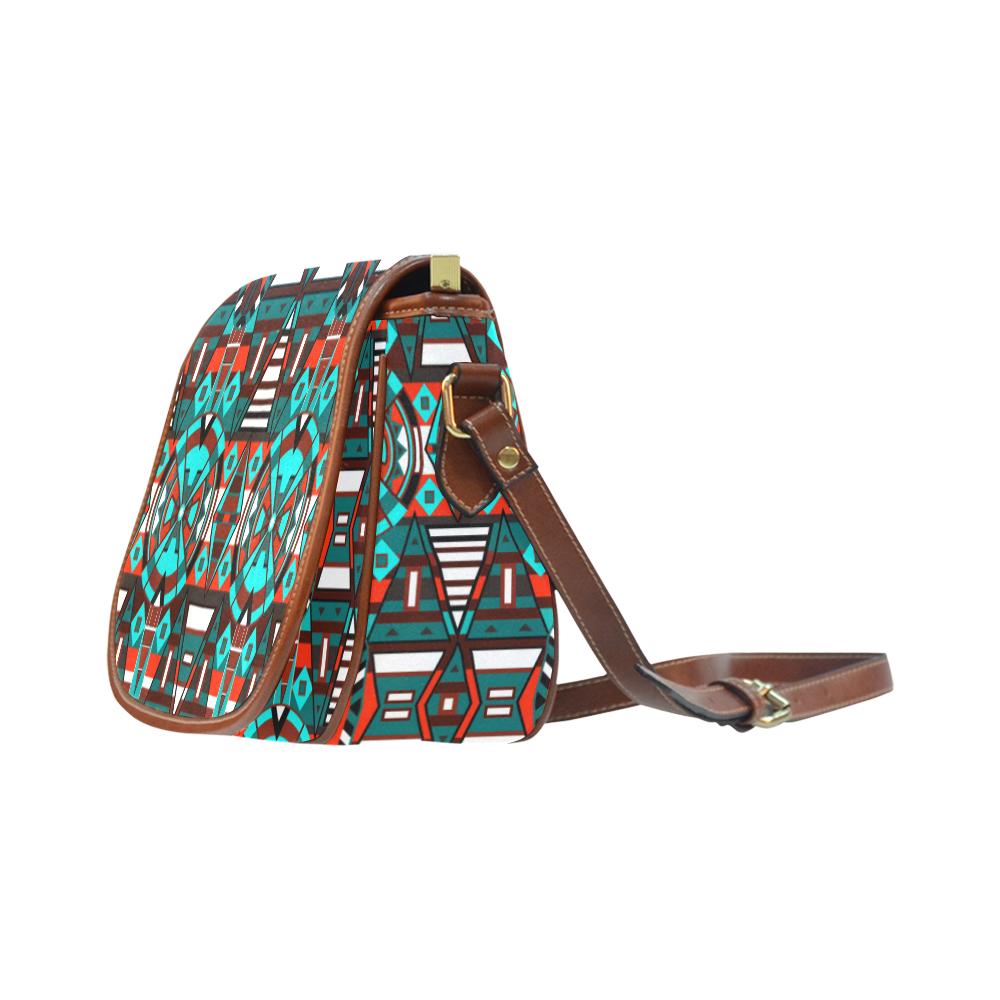 Captive Winter Saddle Bag/Small (Model 1649) Full Customization Saddle Bag/Small (Full Customization) e-joyer