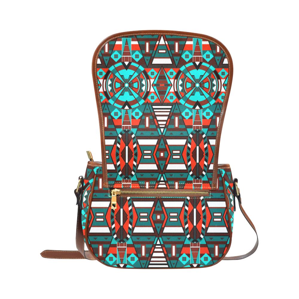 Captive Winter Saddle Bag/Small (Model 1649) Full Customization Saddle Bag/Small (Full Customization) e-joyer