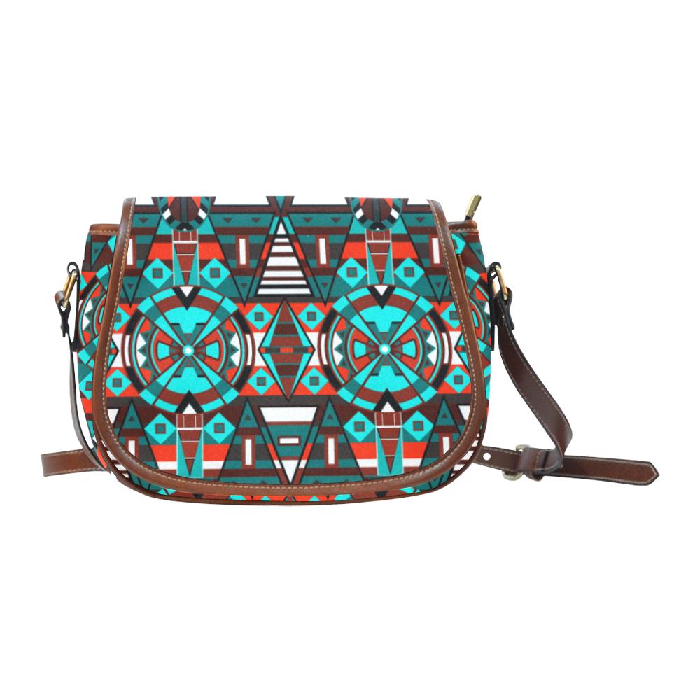 Captive Winter Saddle Bag/Small (Model 1649) Full Customization Saddle Bag/Small (Full Customization) e-joyer