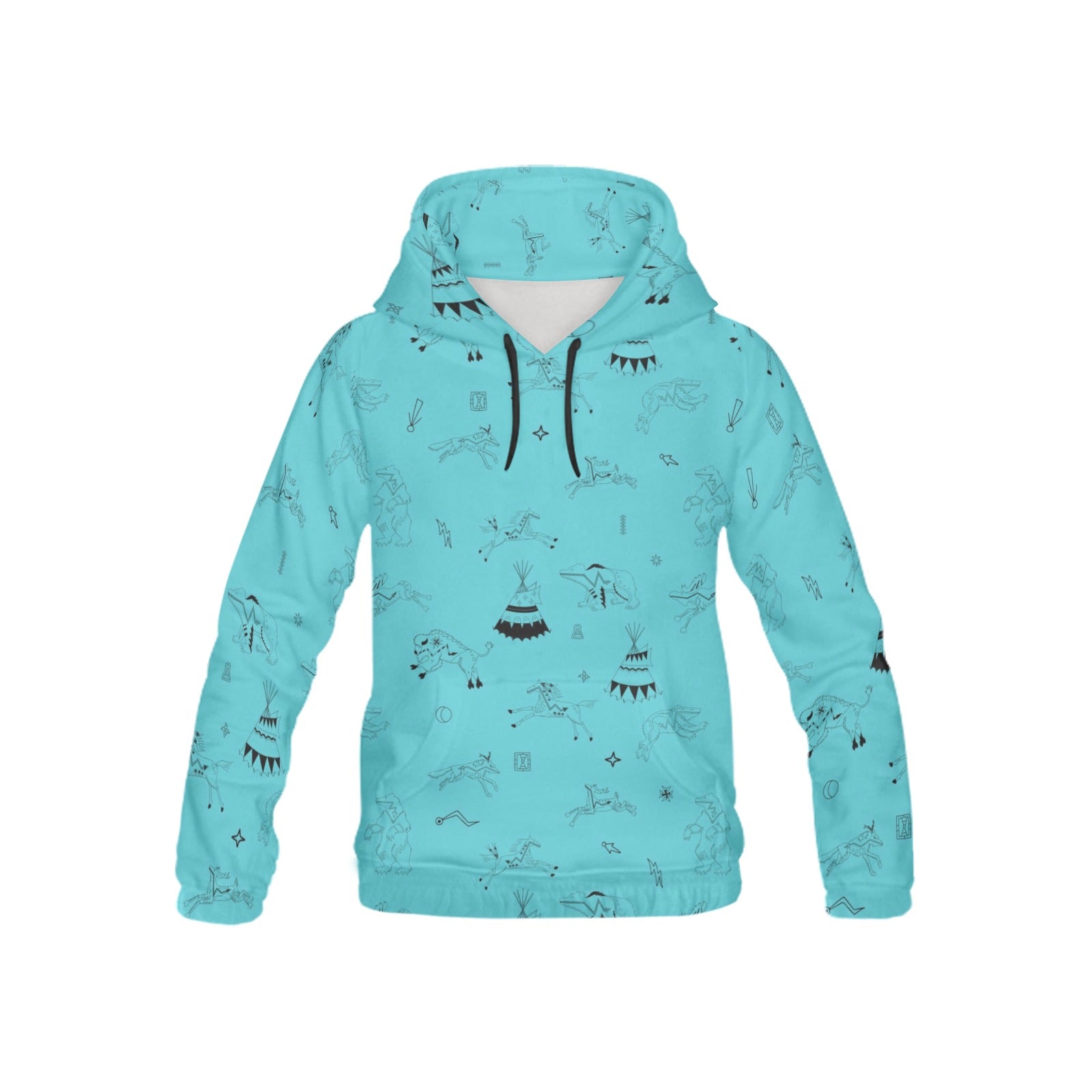 Ledger Dabbles Torquoise Hoodie for Kid (USA Size)