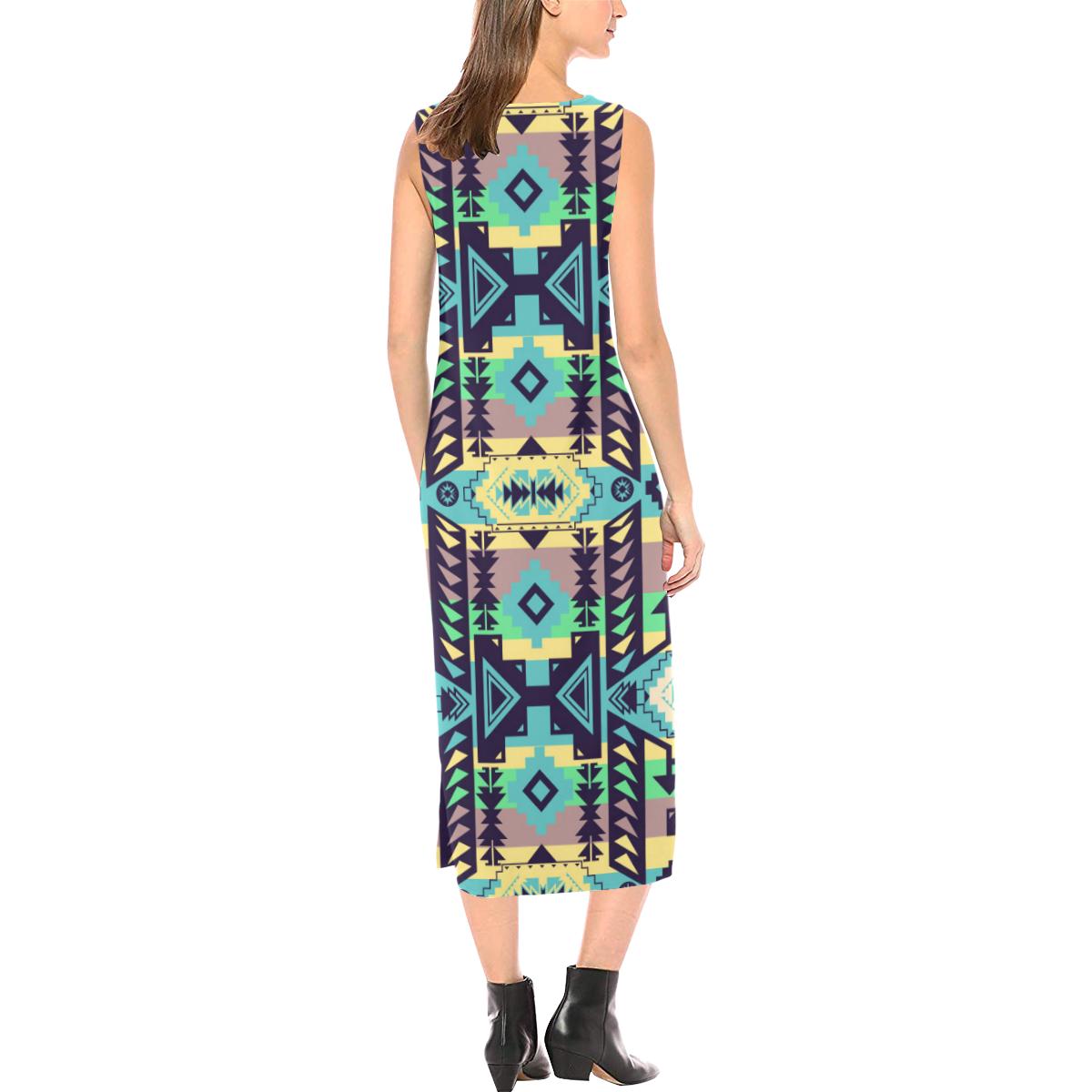 Chiefs Mountain 100 Phaedra Sleeveless Open Fork Long Dress (Model D08) Phaedra Sleeveless Open Fork Long Dress (D08) e-joyer