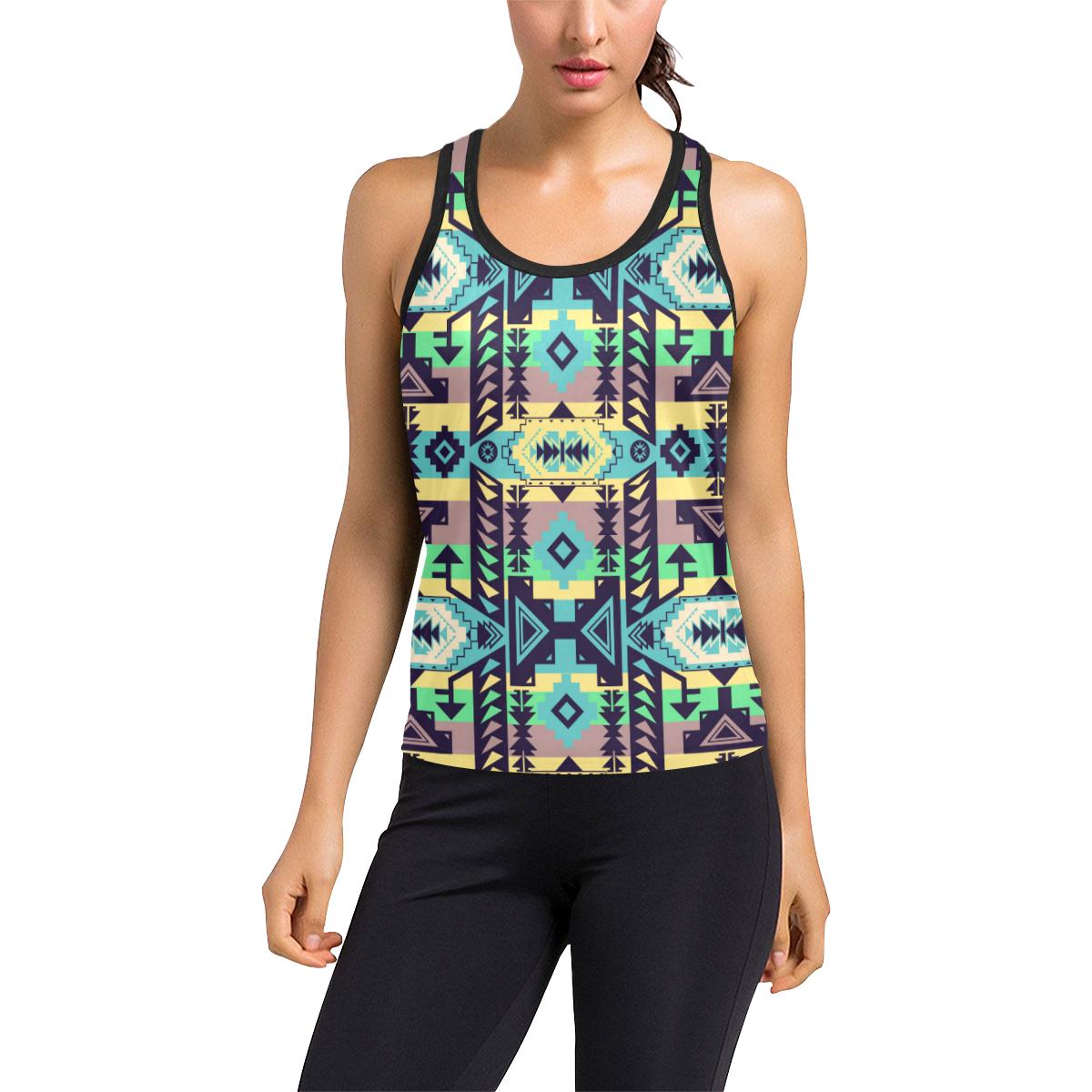Chiefs Mountain 100 Women's Racerback Tank Top (Model T60) Racerback Tank Top (T60) e-joyer