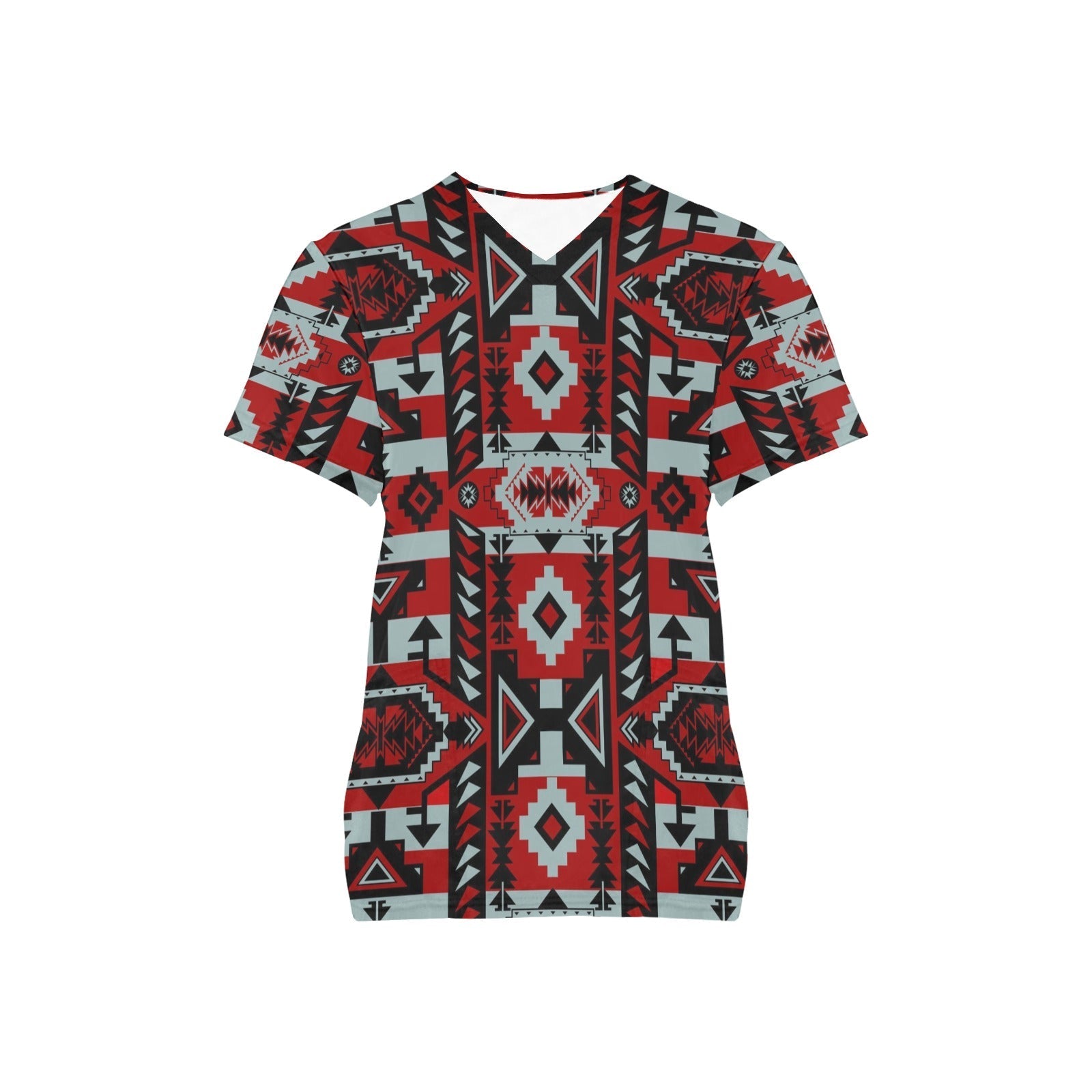 Chiefs Mountain Candy Sierra Dark All Over Print Scrub Top Scrub Top e-joyer