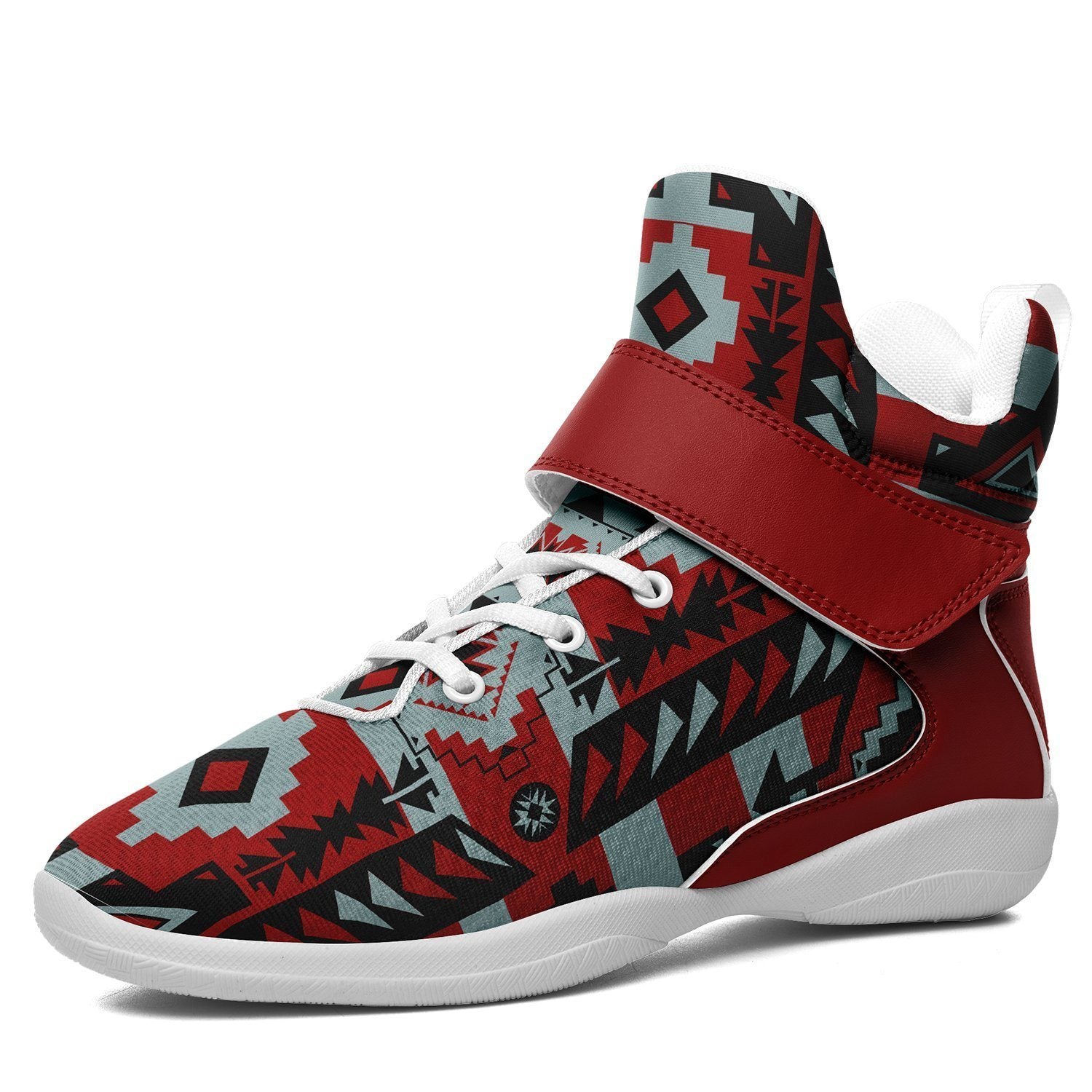 Chiefs Mountain Candy Sierra Dark Kid's Ipottaa Basketball / Sport High Top Shoes 49 Dzine US Child 12.5 / EUR 30 White Sole with Dark Red Strap