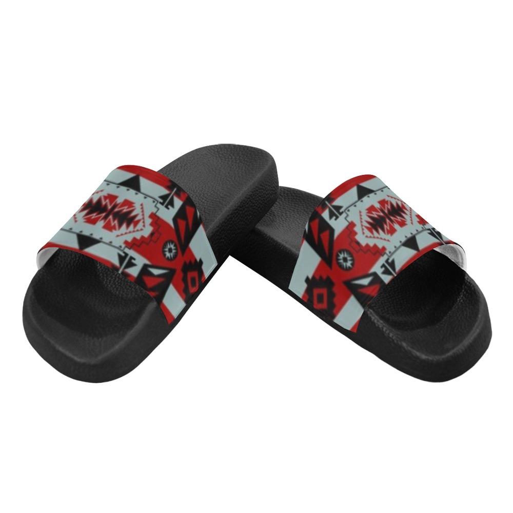 Chiefs Mountain Candy Sierra Dark Men's Slide Sandals (Model 057) Men's Slide Sandals (057) e-joyer