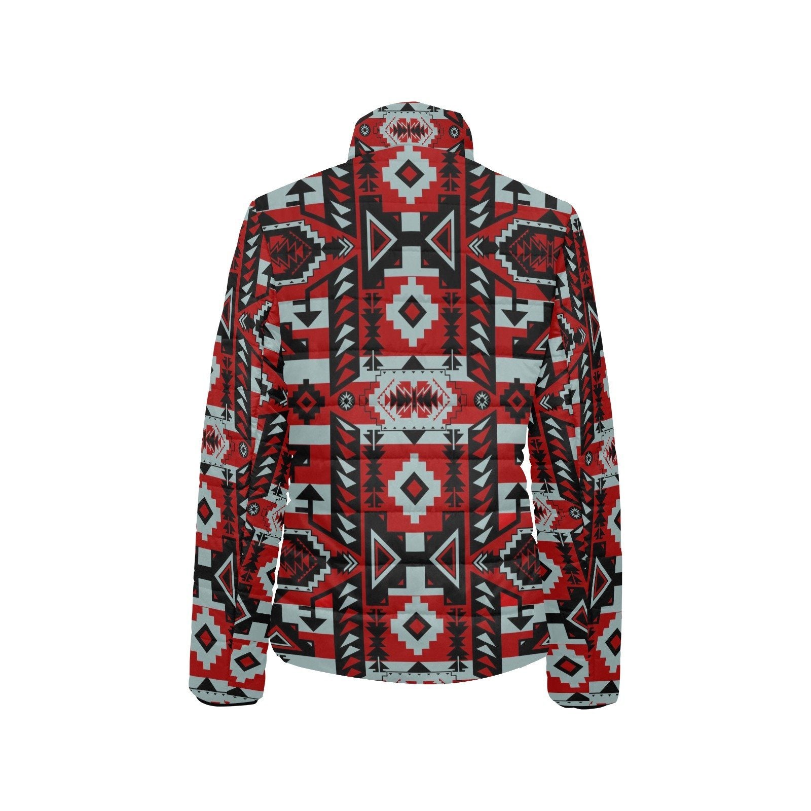 Chiefs Mountain Candy Sierra-Dark Women's Stand Collar Padded Jacket (Model H41) jacket e-joyer