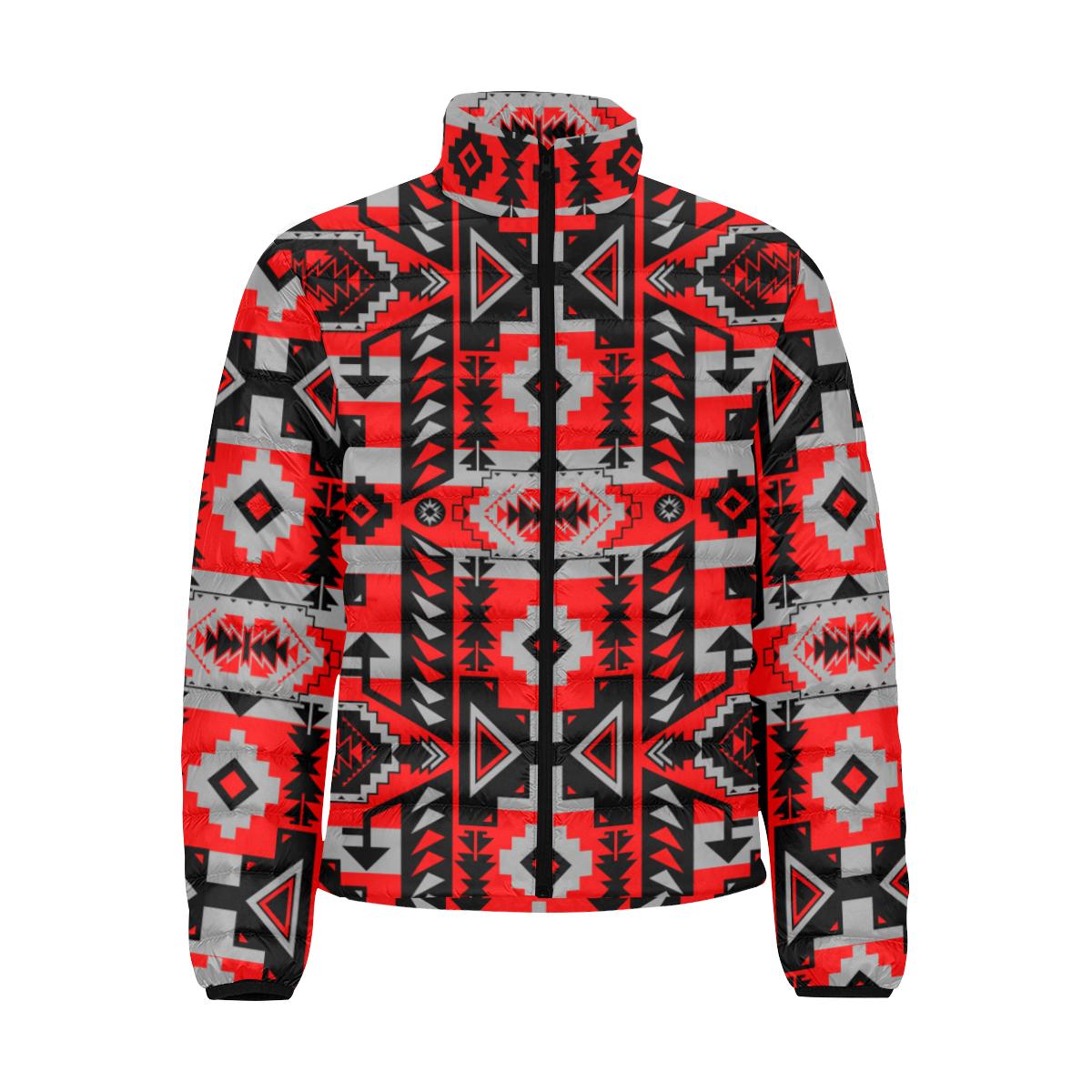 Chiefs Mountain Candy Sierra Men's Stand Collar Padded Jacket (Model H41) Men's Stand Collar Padded Jacket (H41) e-joyer