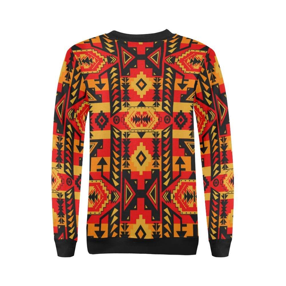 Chiefs Mountain Fire All Over Print Crewneck Sweatshirt for Women (Model H18) Crewneck Sweatshirt for Women (H18) e-joyer