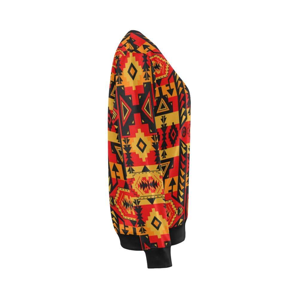 Chiefs Mountain Fire All Over Print Crewneck Sweatshirt for Women (Model H18) Crewneck Sweatshirt for Women (H18) e-joyer