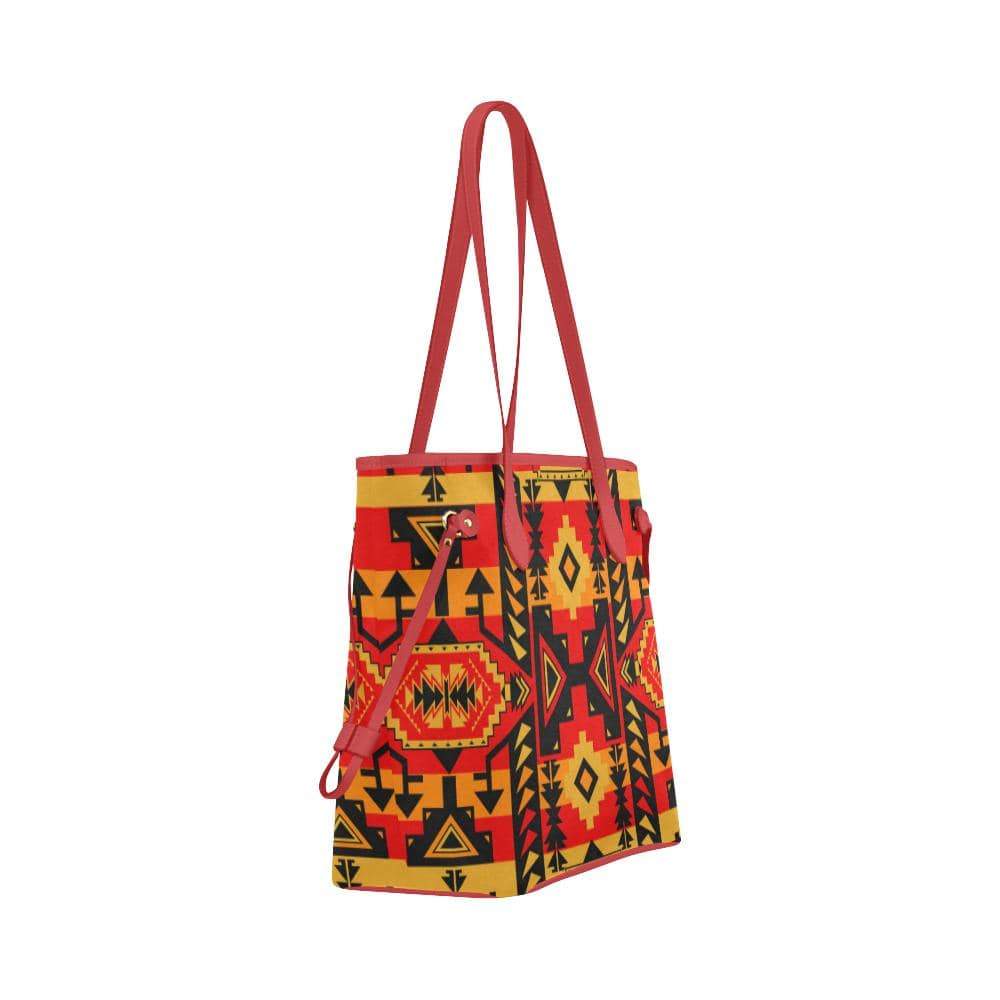 Chiefs Mountain Fire Clover Canvas Tote Bag (Model 1661) Clover Canvas Tote Bag (1661) e-joyer
