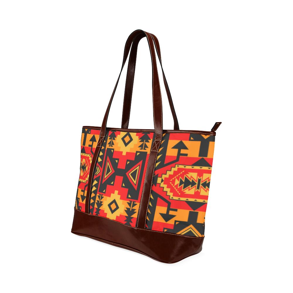 Chiefs Mountain Fire Tote Handbag (Model 1642) Tote Handbags (1642) e-joyer