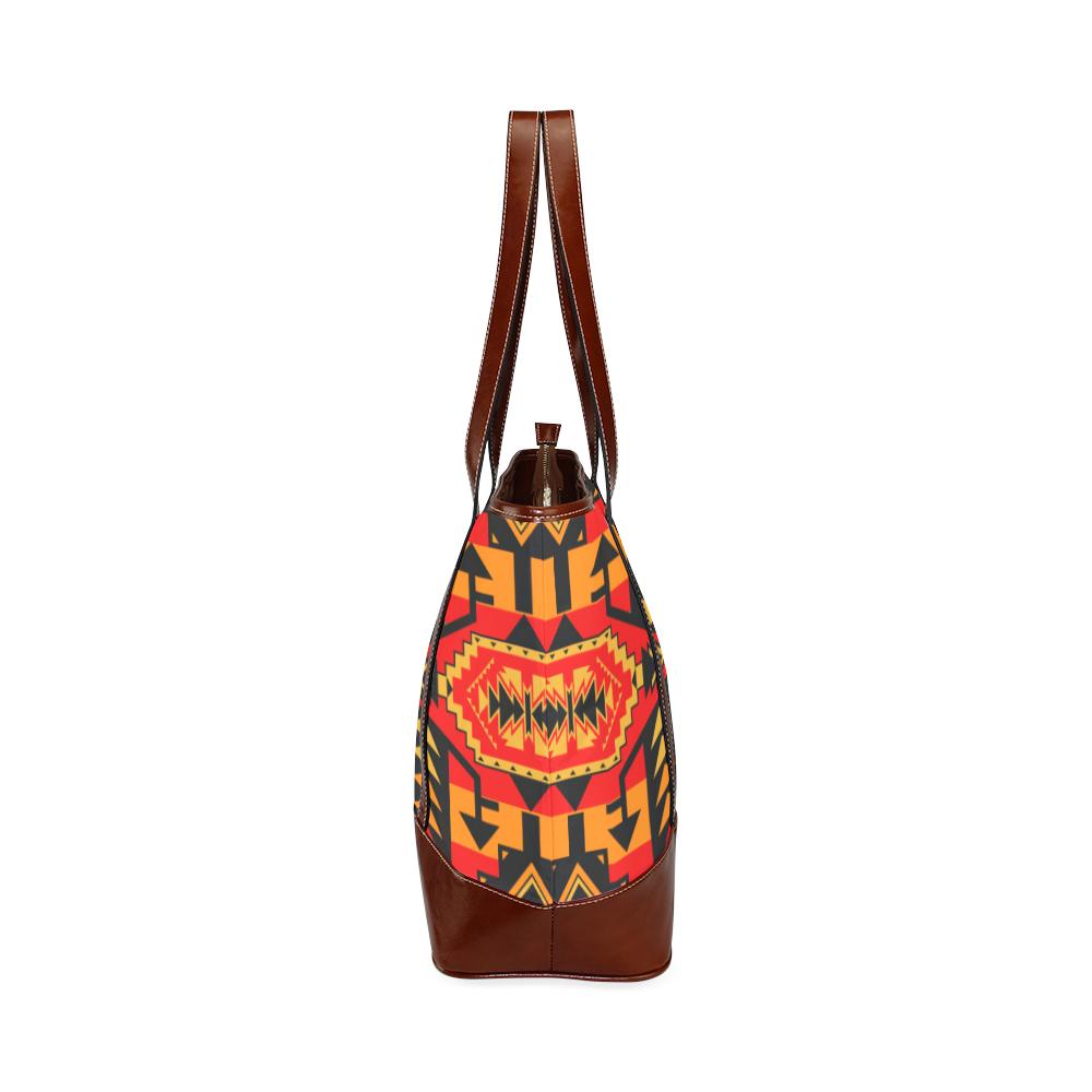 Chiefs Mountain Fire Tote Handbag (Model 1642) Tote Handbags (1642) e-joyer