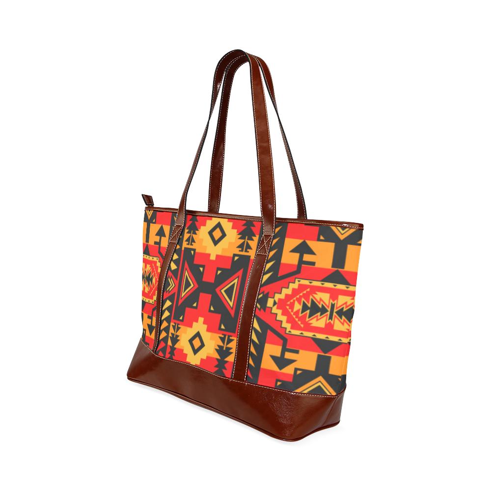 Chiefs Mountain Fire Tote Handbag (Model 1642) Tote Handbags (1642) e-joyer