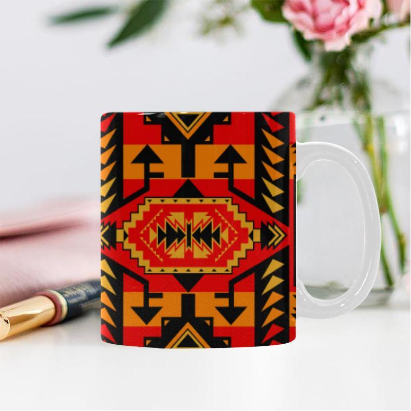 Chiefs Mountain Fire White Mug(11OZ) White Mug e-joyer