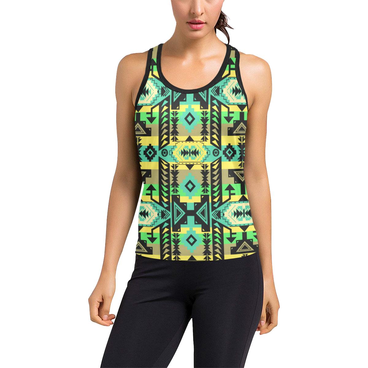 Chiefs Mountain Light Kelly Women's Racerback Tank Top (Model T60) Racerback Tank Top (T60) e-joyer