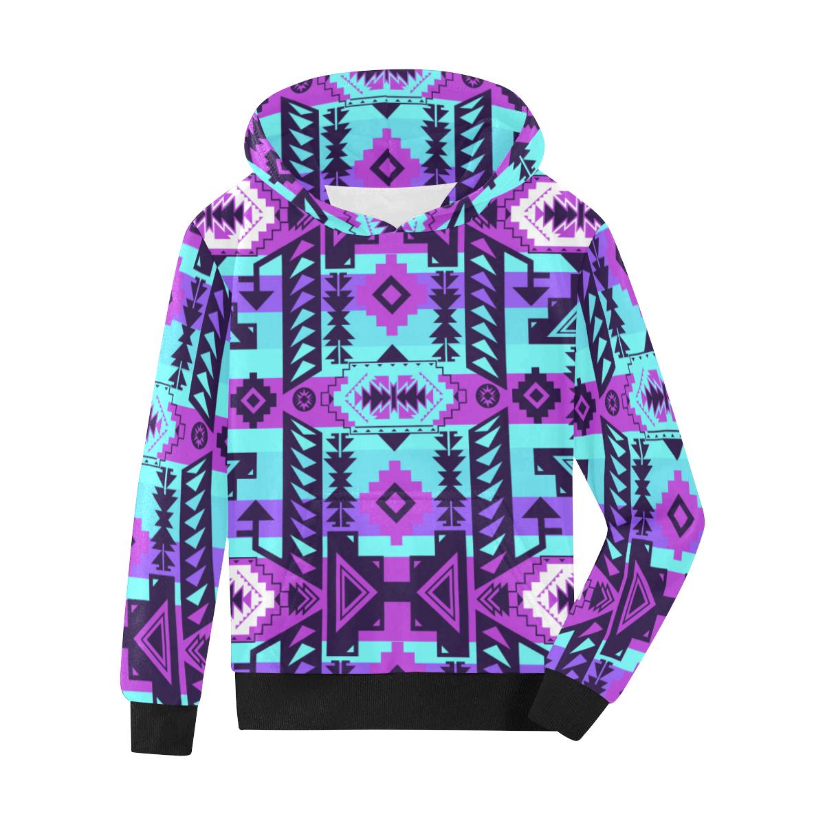 Chiefs Mountain Moon Shadow Kids' All Over Print Hoodie (Model H38) Kids' AOP Hoodie (H38) e-joyer