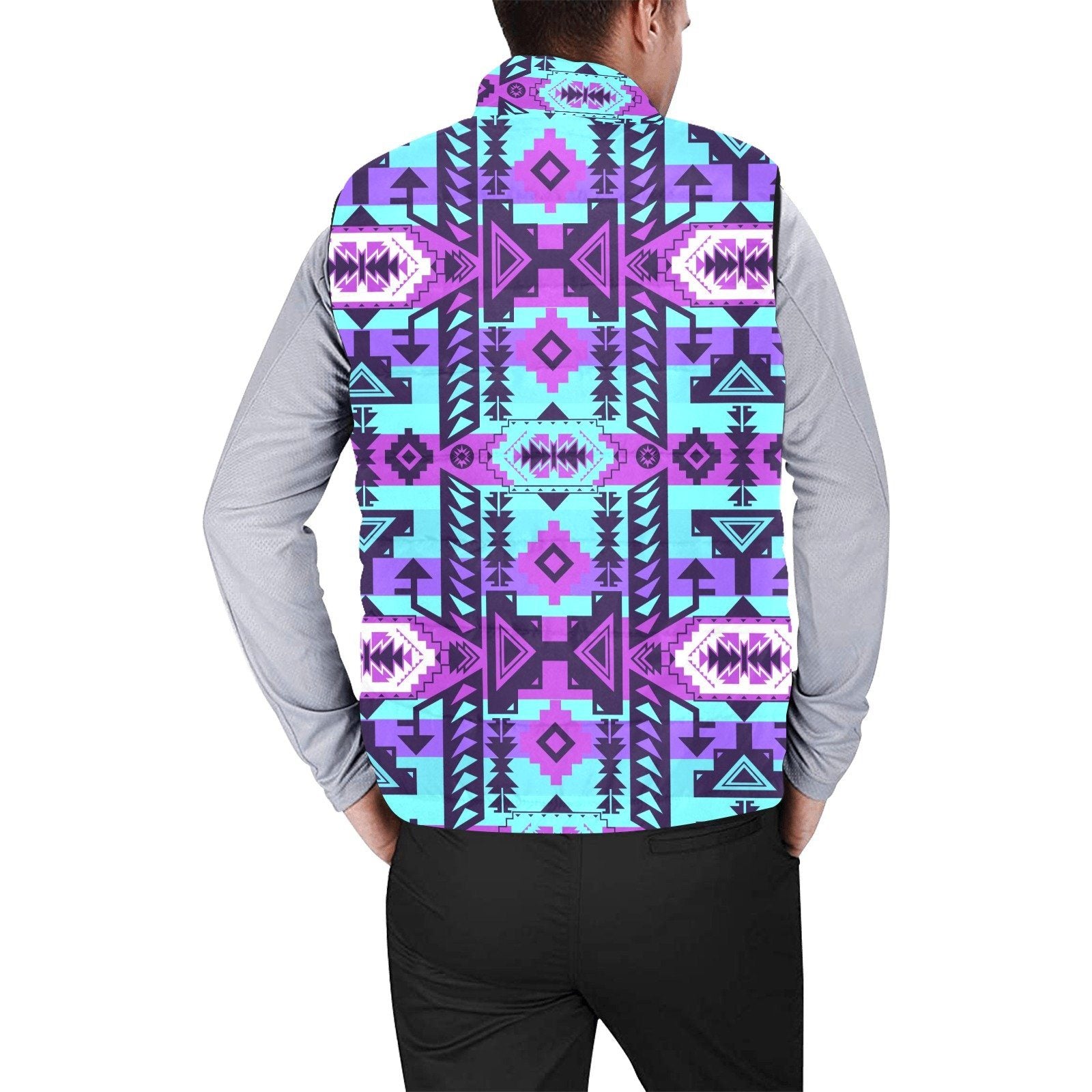 Chiefs Mountain Moon Shadow Men's Padded Vest Jacket (Model H44) Men's Padded Vest Jacket (H44) e-joyer