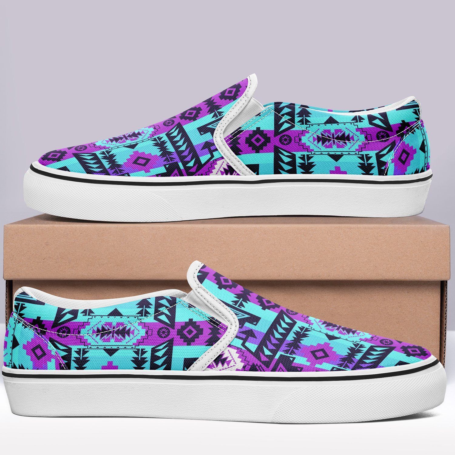 Chiefs Mountain Moon Shadow Otoyimm Kid's Canvas Slip On Shoes 49 Dzine