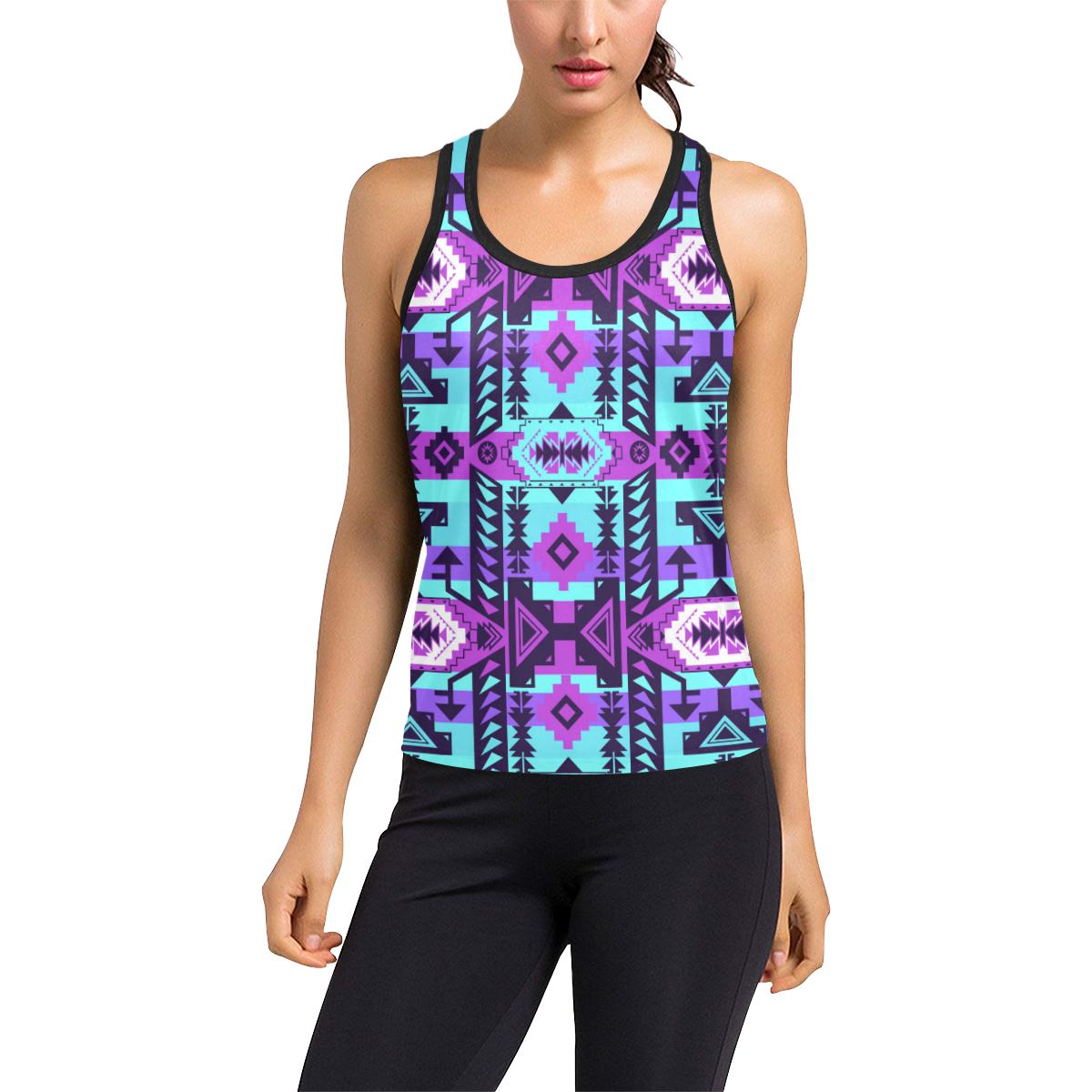 Chiefs Mountain Moon Shadow Women's Racerback Tank Top (Model T60) Racerback Tank Top (T60) e-joyer