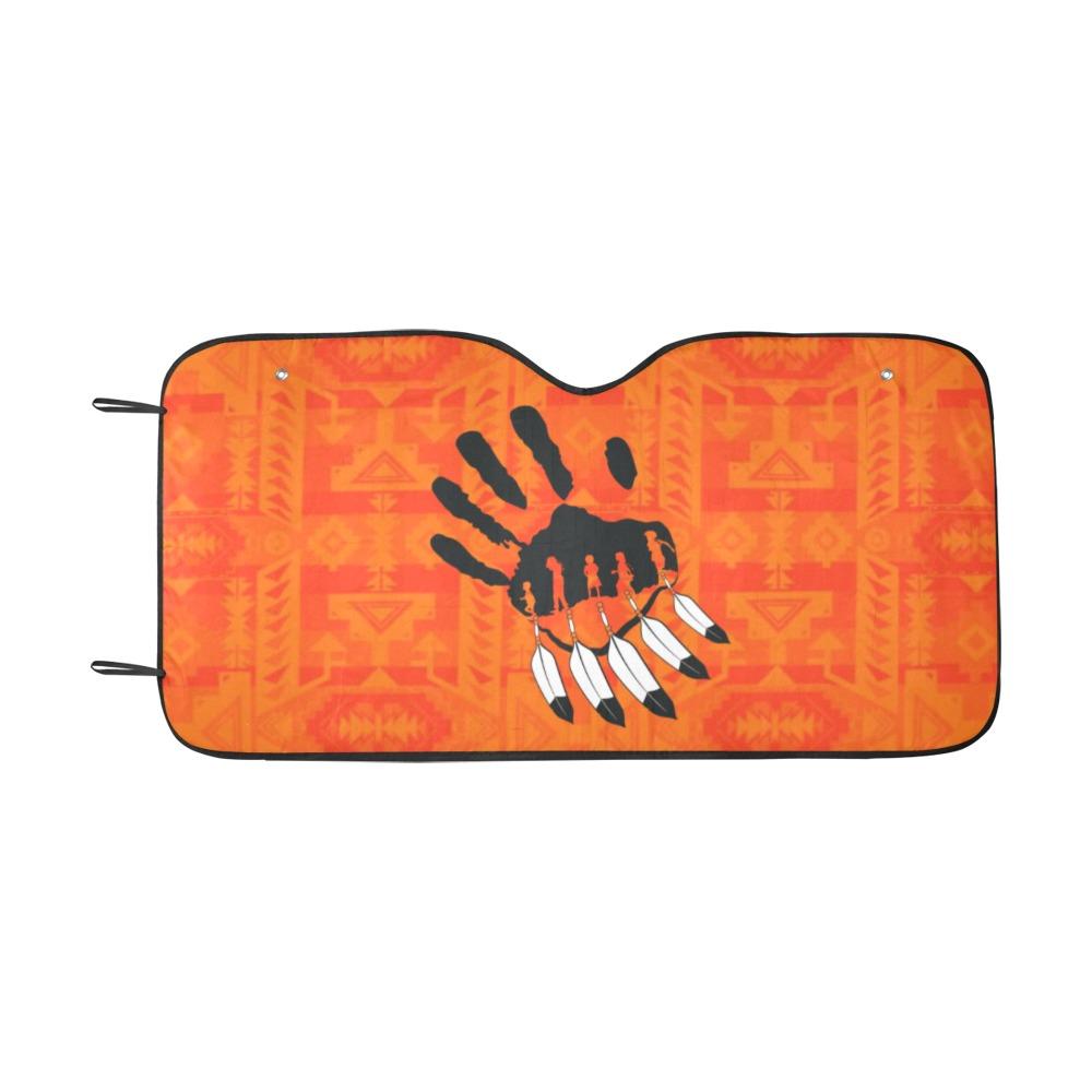 Chiefs Mountain Orange A feather for each Car Sun Shade 55"x30" Car Sun Shade e-joyer