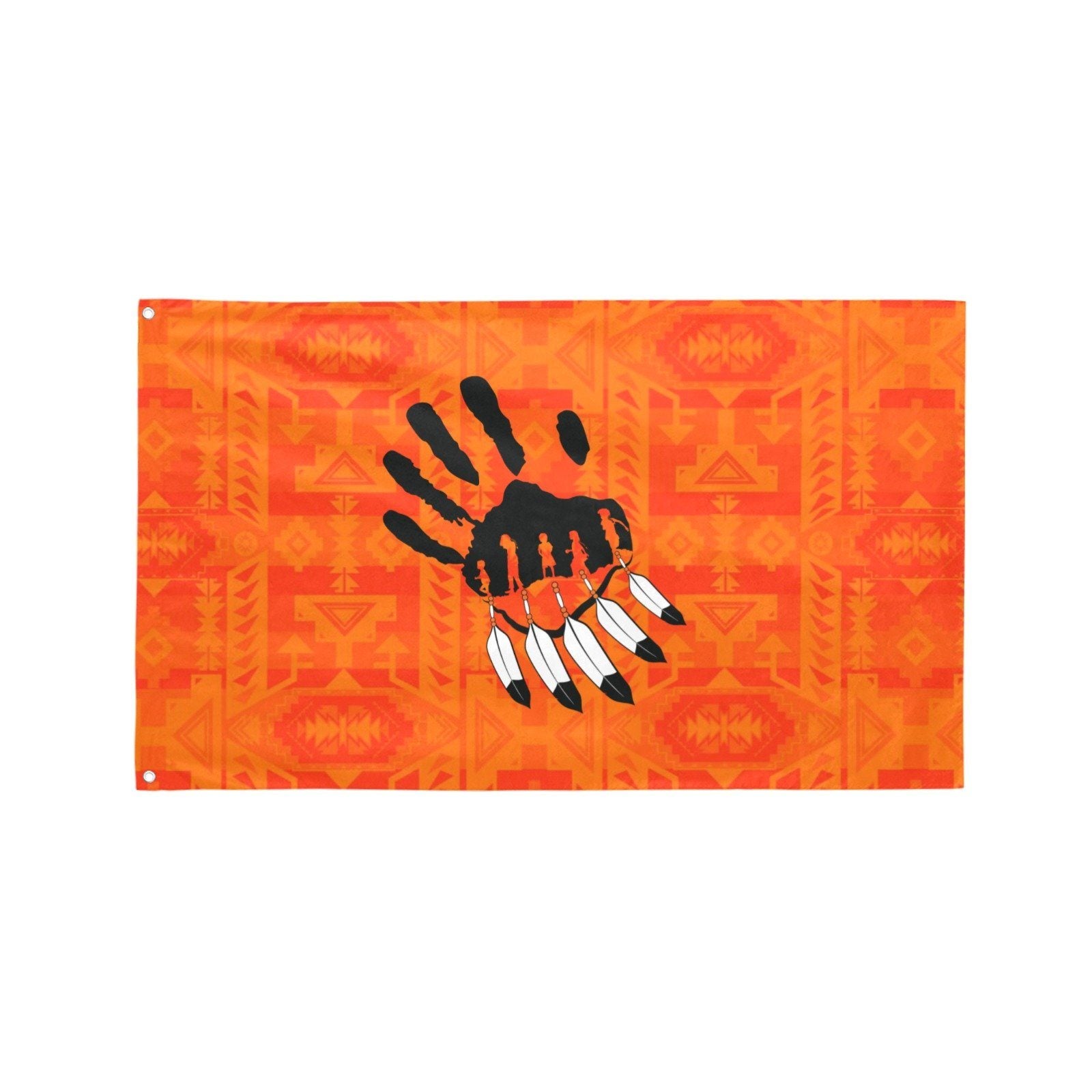 Chiefs Mountain Orange A feather for each Garden Flag 59"x35" Garden Flag 59"x35" e-joyer