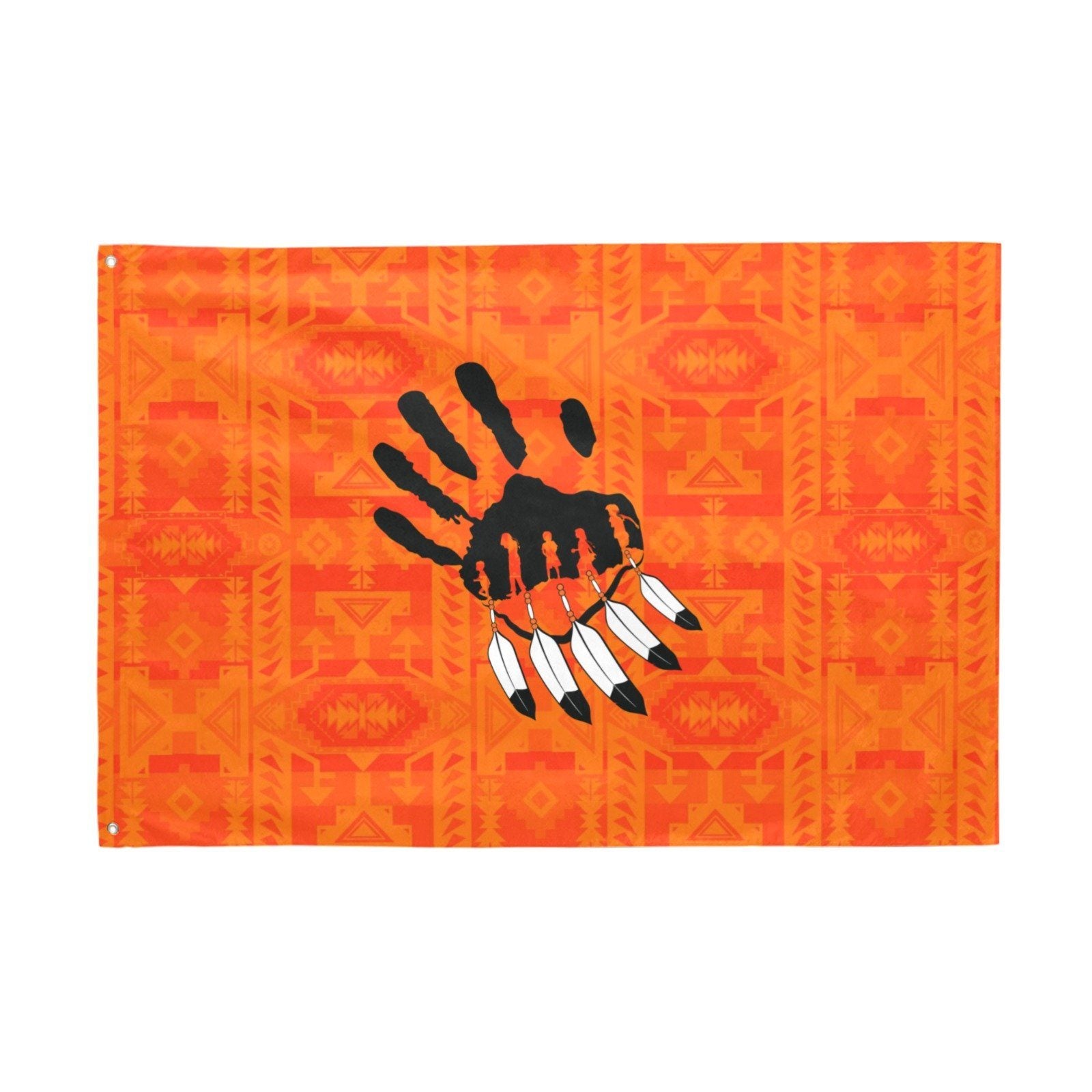Chiefs Mountain Orange A feather for each Garden Flag 70"x47" Garden Flag 70"x47" e-joyer