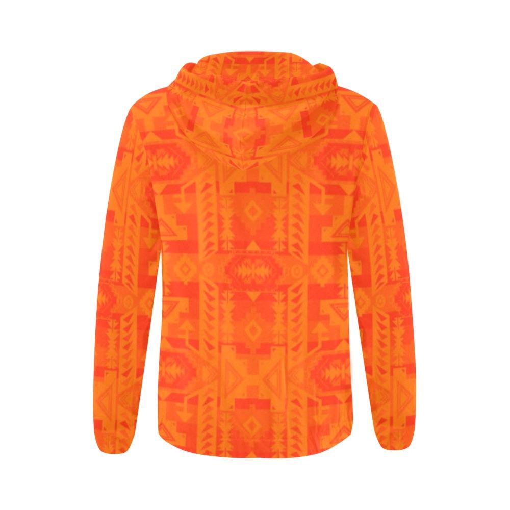 Chiefs Mountain Orange All Over Print Full Zip Hoodie for Women (Model H14) All Over Print Full Zip Hoodie for Women (H14) e-joyer