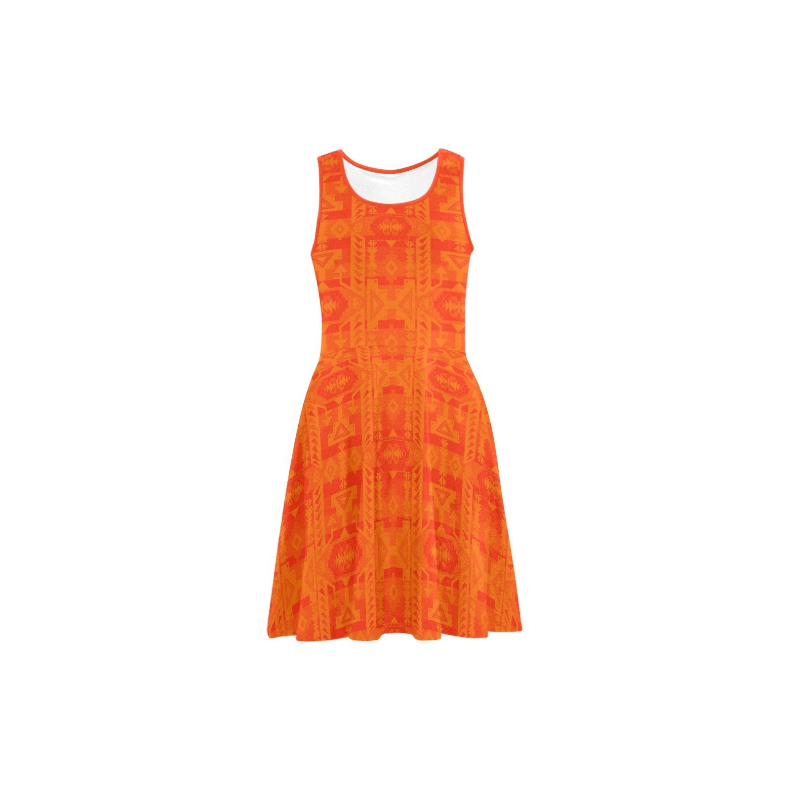 Chiefs Mountain Orange Atalanta Sundress (Model D04) Atalanta Sundress (D04) e-joyer